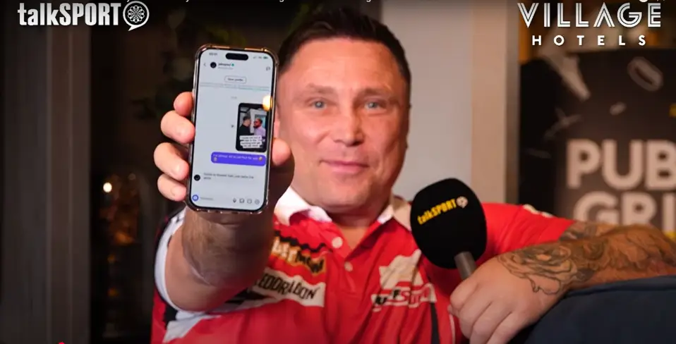 Price reveals the DM from Paul. Image credit: talkSPORT