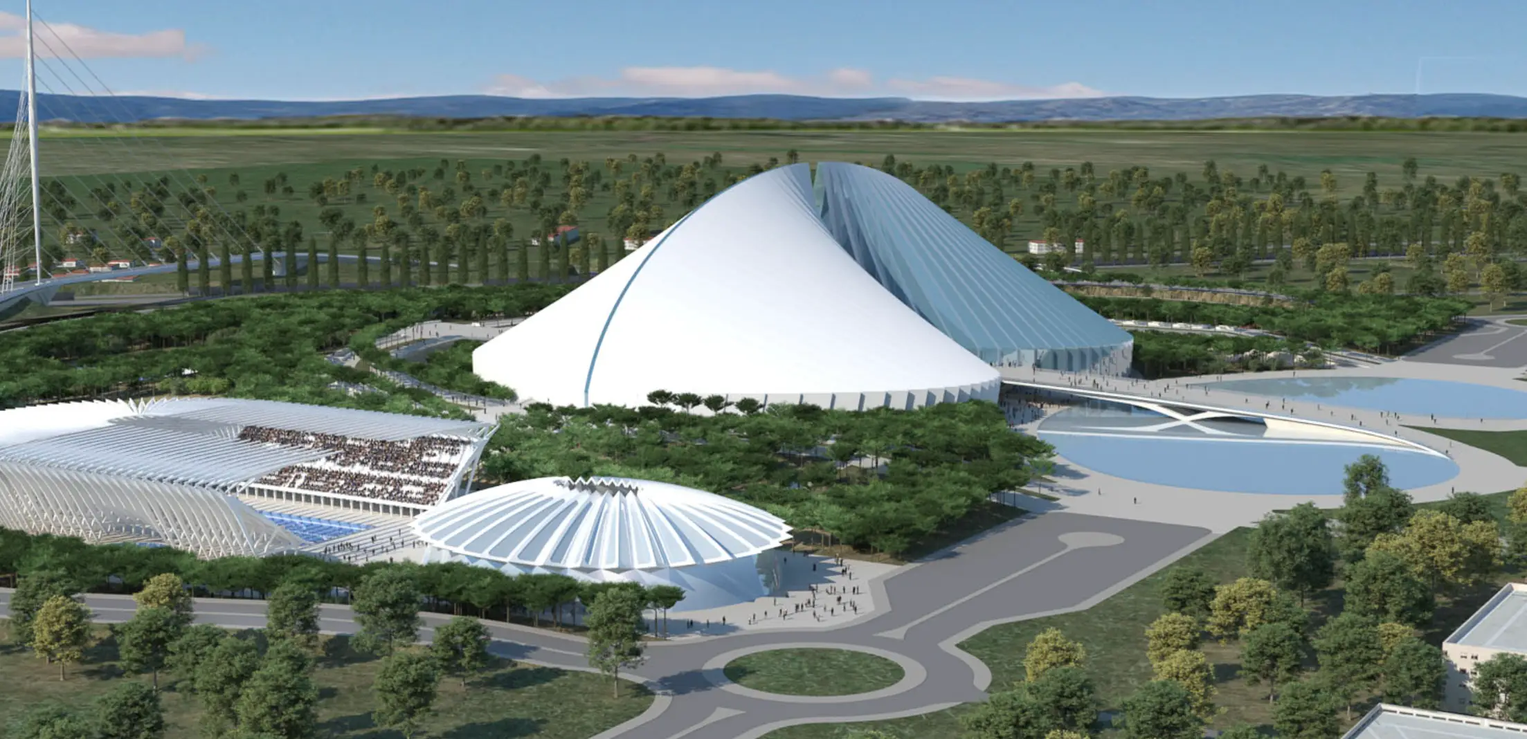 The stadium is set to be completed ahead of the Jubilee of the Catholic Church in 2025. Image: Santiago Calatrava 