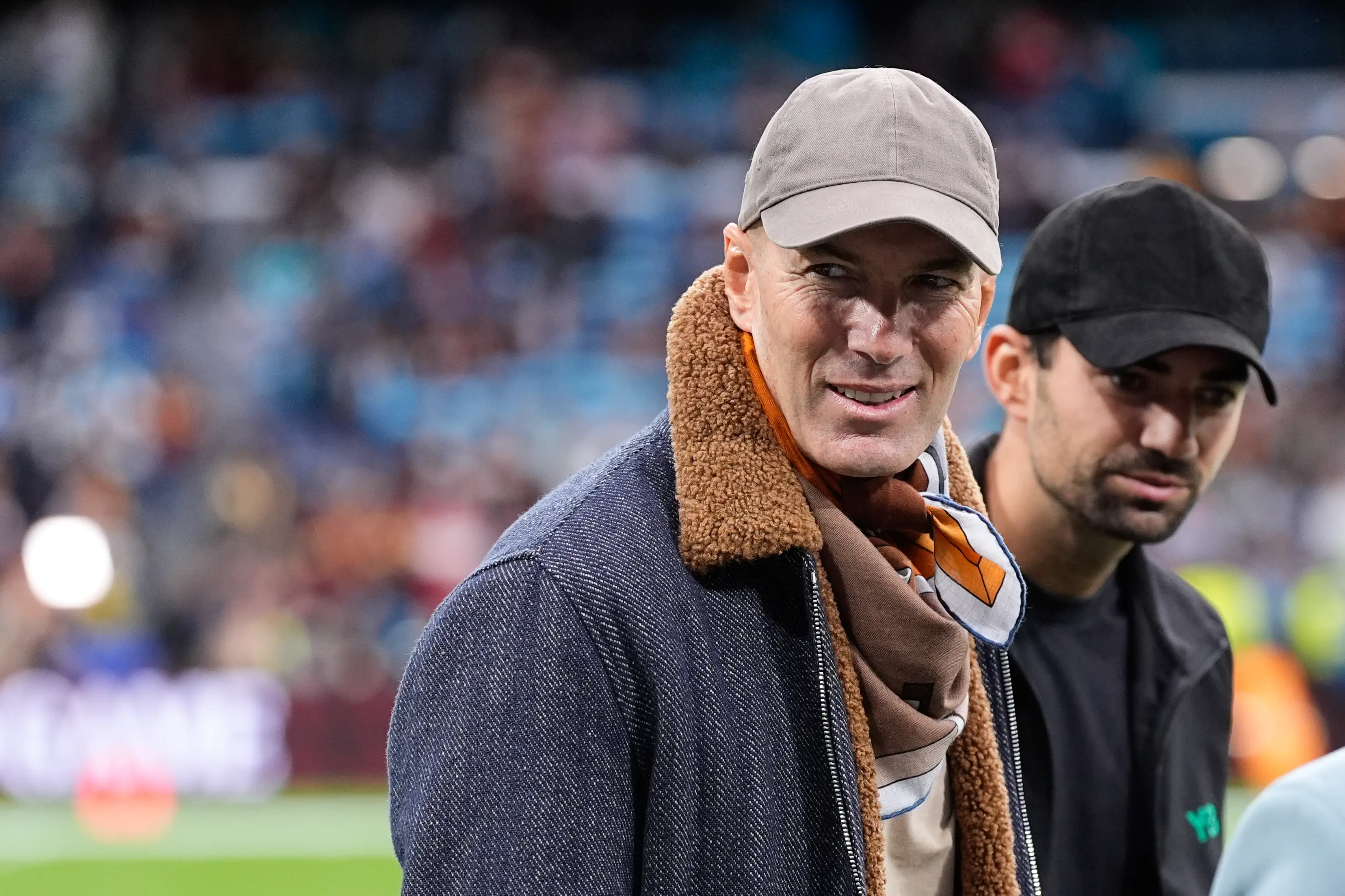 Zidane was at the Bernabeu on Sunday for NFL. Image: Getty
