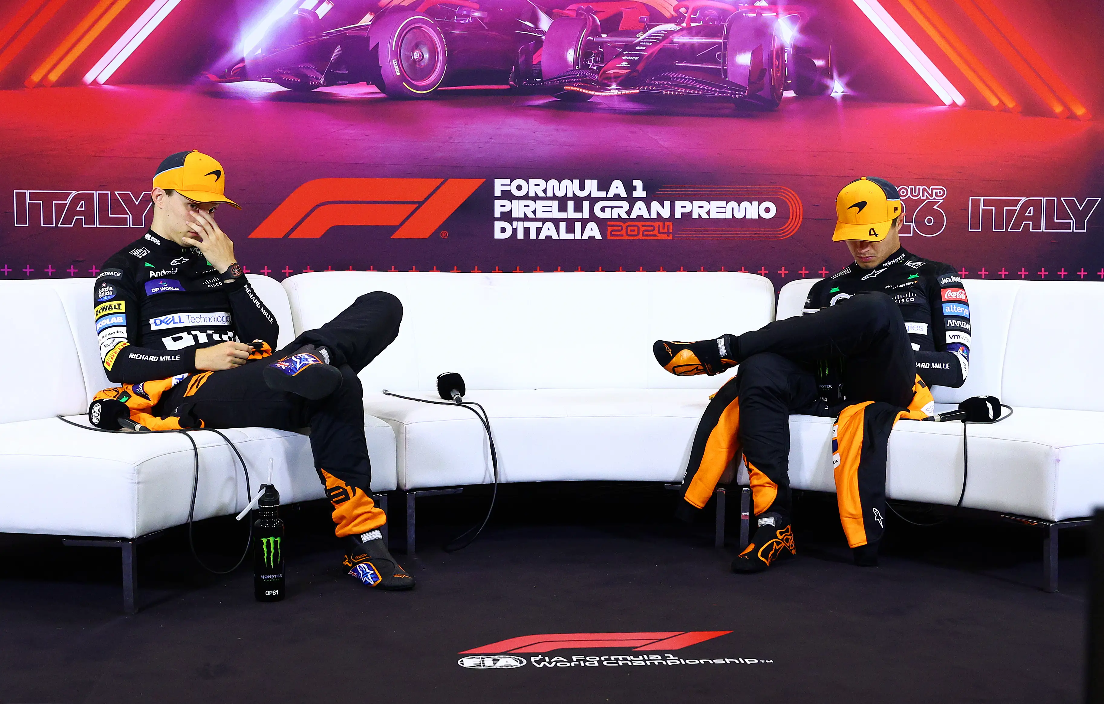 Norris and Piastri after the Italian GP- Getty