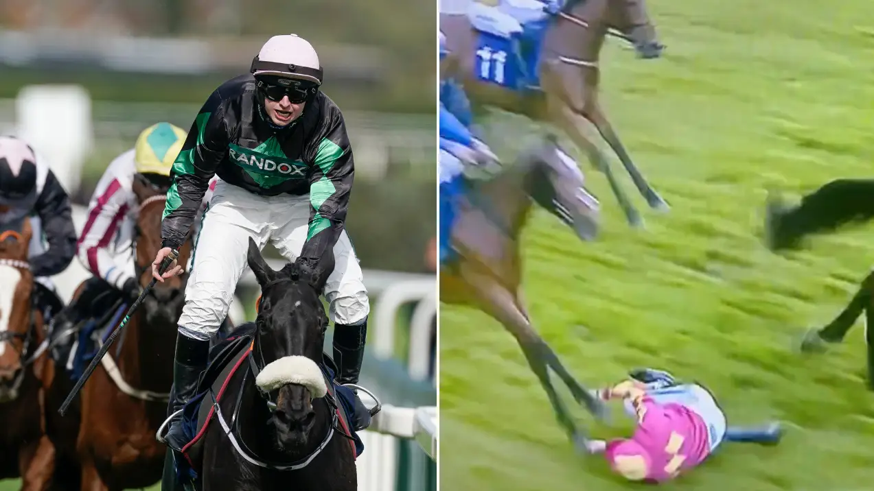 Jockey Sean Bowen 'millimetres from having skull crushed' in horrific fall live on Sky Sports