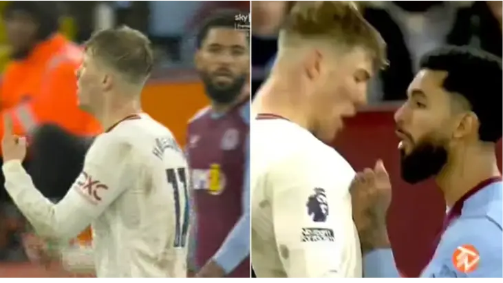 Lip reader reveals what furious Aston Villa fan shouted at Rasmus Hojlund after Man Utd star's wind-up gesture