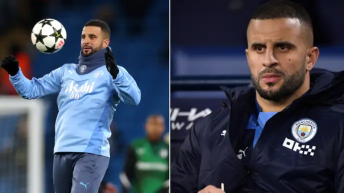 Journalist spots what Kyle Walker did on bench after Feyenoord scored dramatic equaliser against Man City