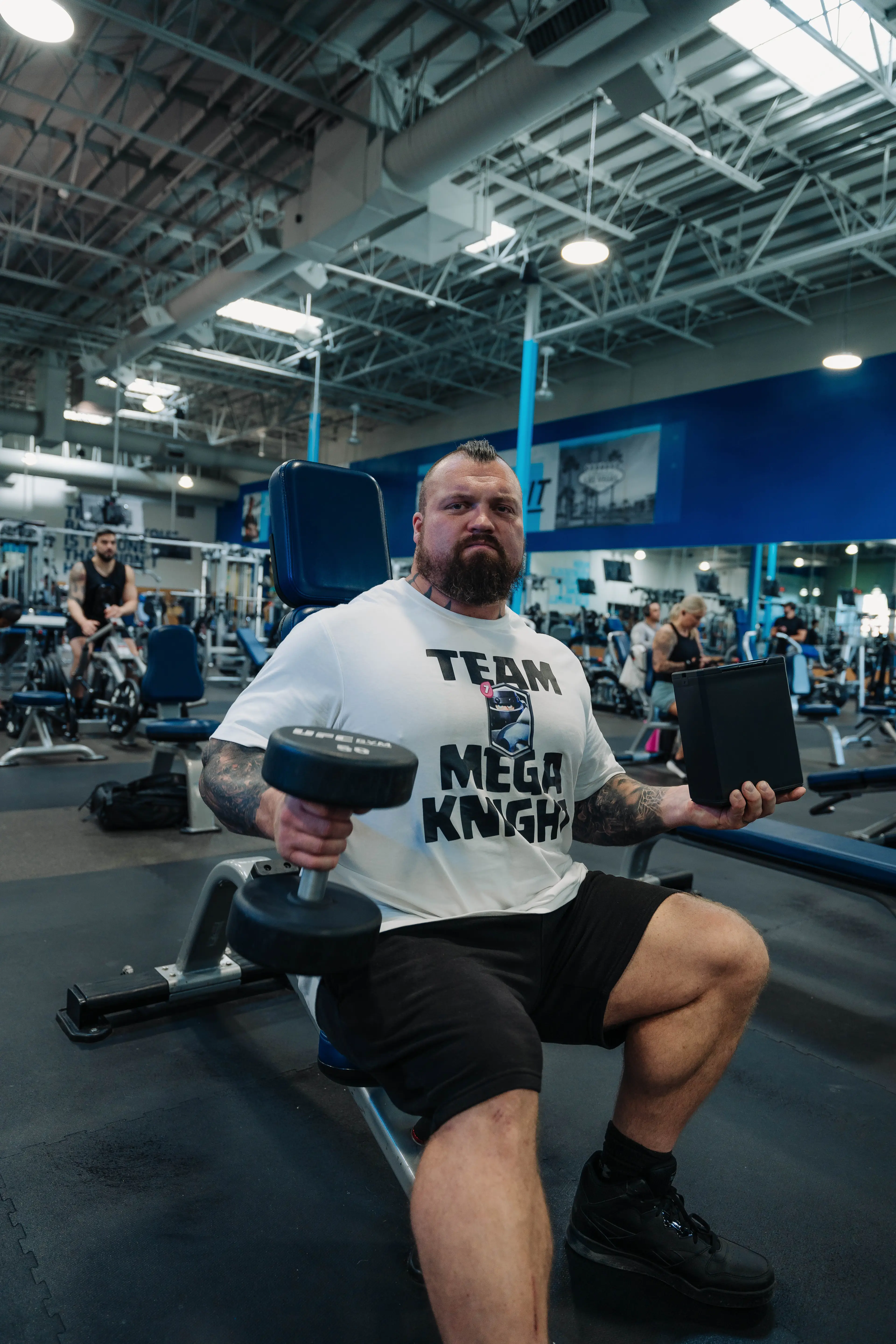 Eddie Hall attended UFC 306 with Clash Royale, which has launched Card Evolutions for its most heavyweight characters, P.E.K.K.A. and Mega Knight. Image: Supercell