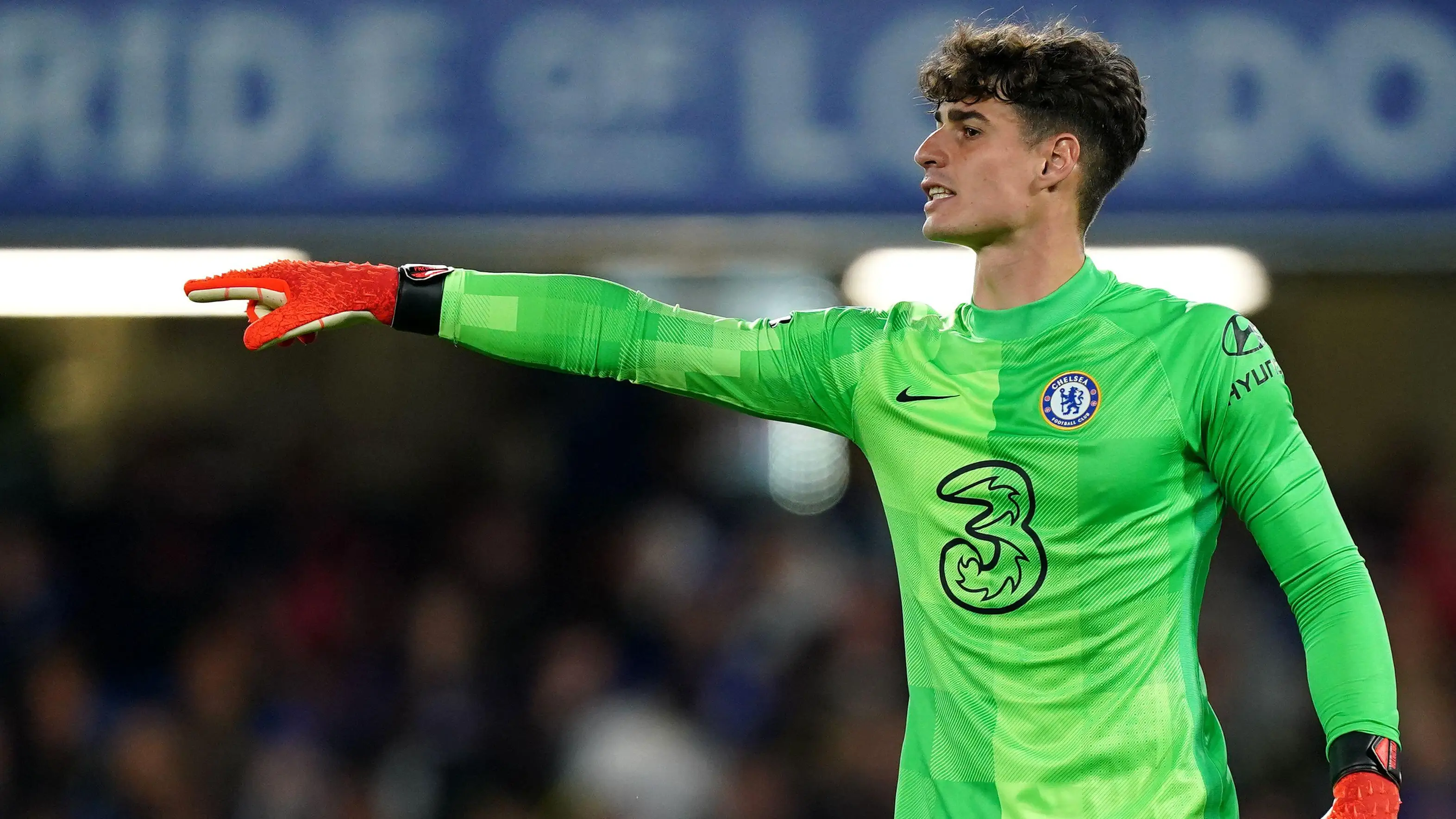 Chelsea goalkeeper Kepa Arrizabalaga during the Carabao Cup third round match at Stamford Bridge. (Alamy)