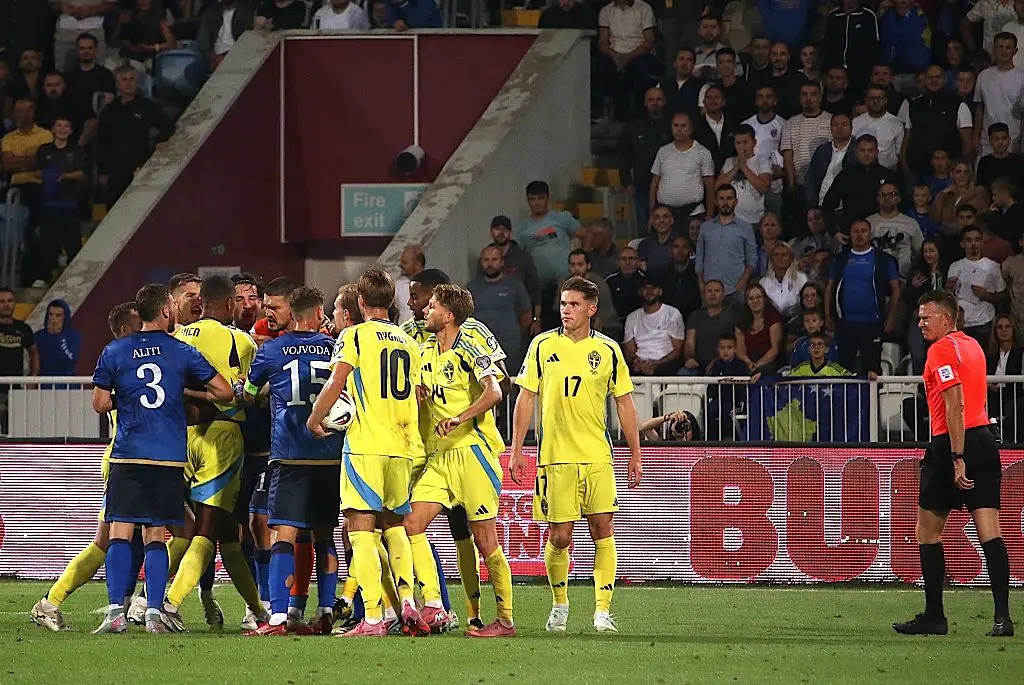 Sweden were beaten 2-0 away from home (Image: Getty)