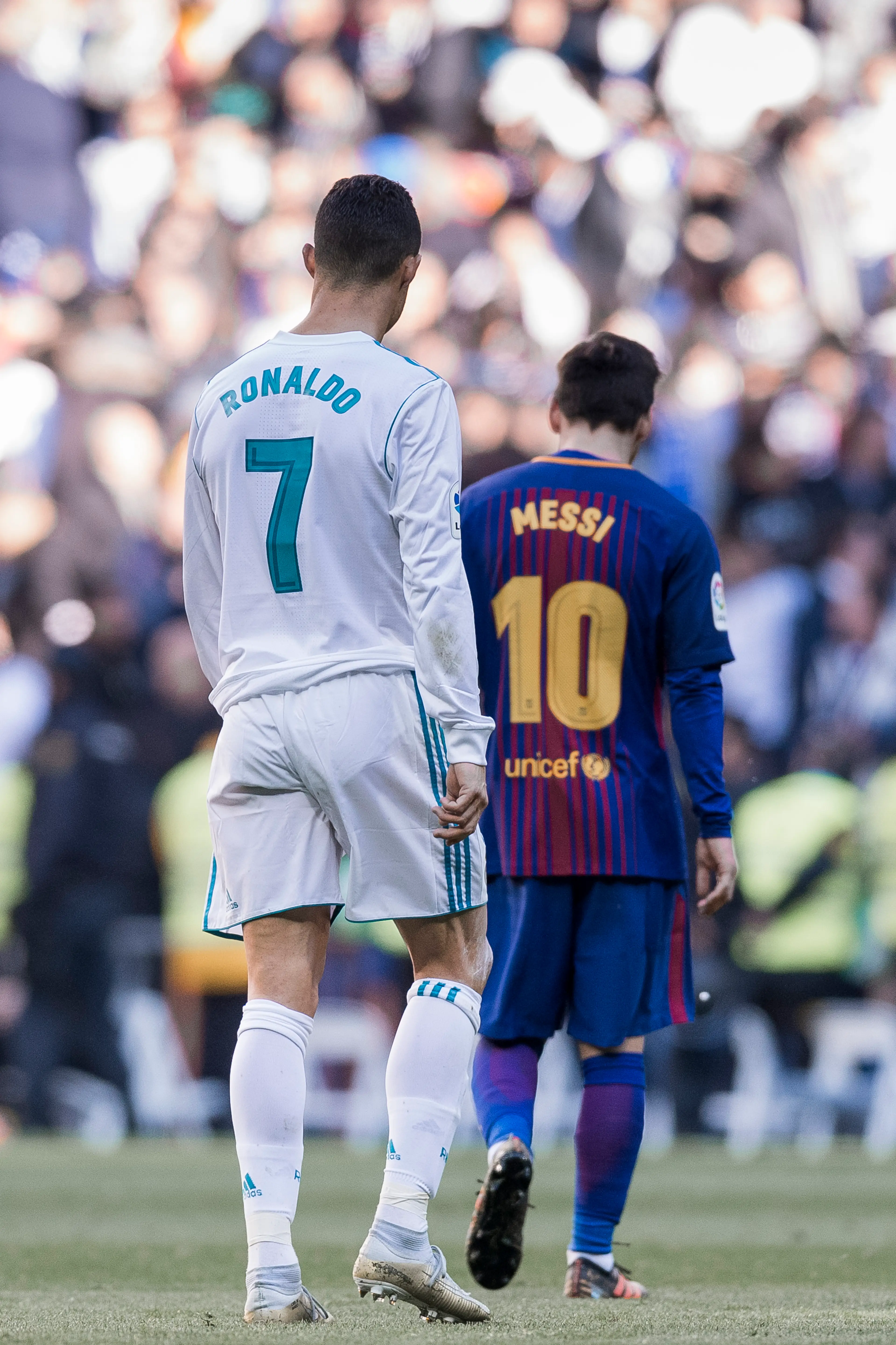 Cristiano Ronaldo and Lionel Messi in El Classico (credit: getty)