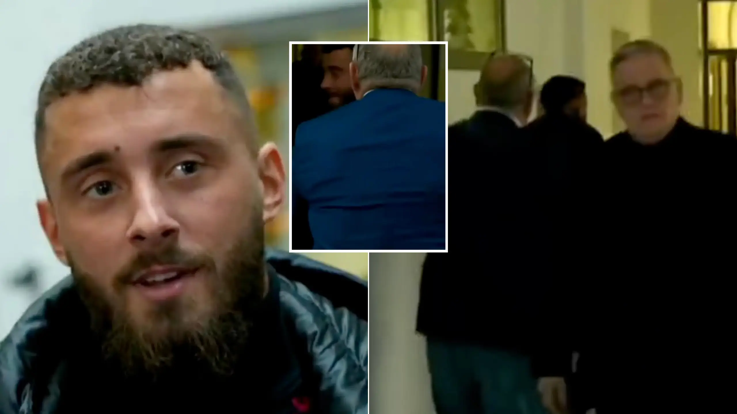 Son of Michael Schumacher's alleged 'blackmailer' dragged off camera by lawyer while giving blundering TV interview