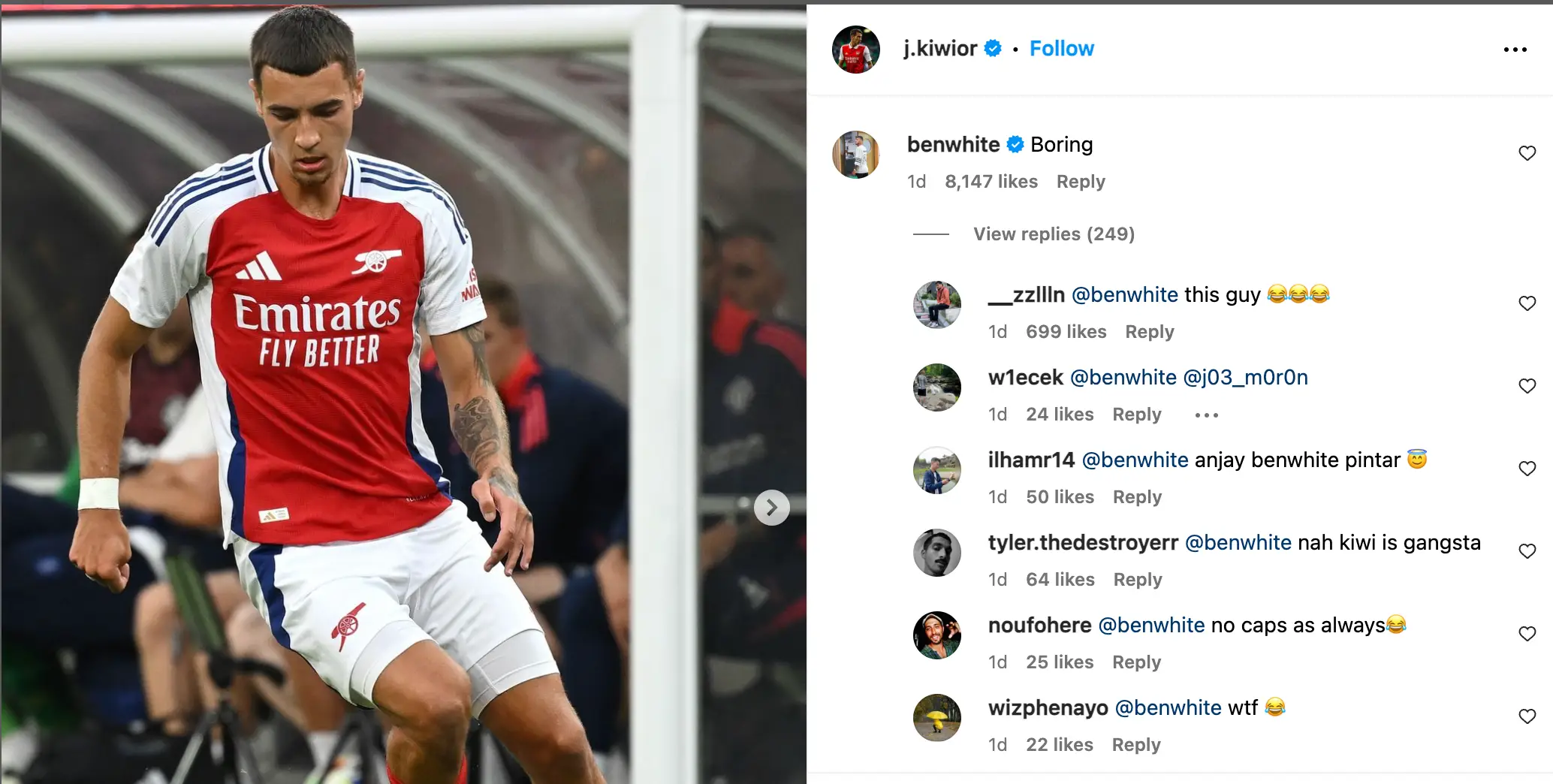 Image credit: Instagram/j.kiwior