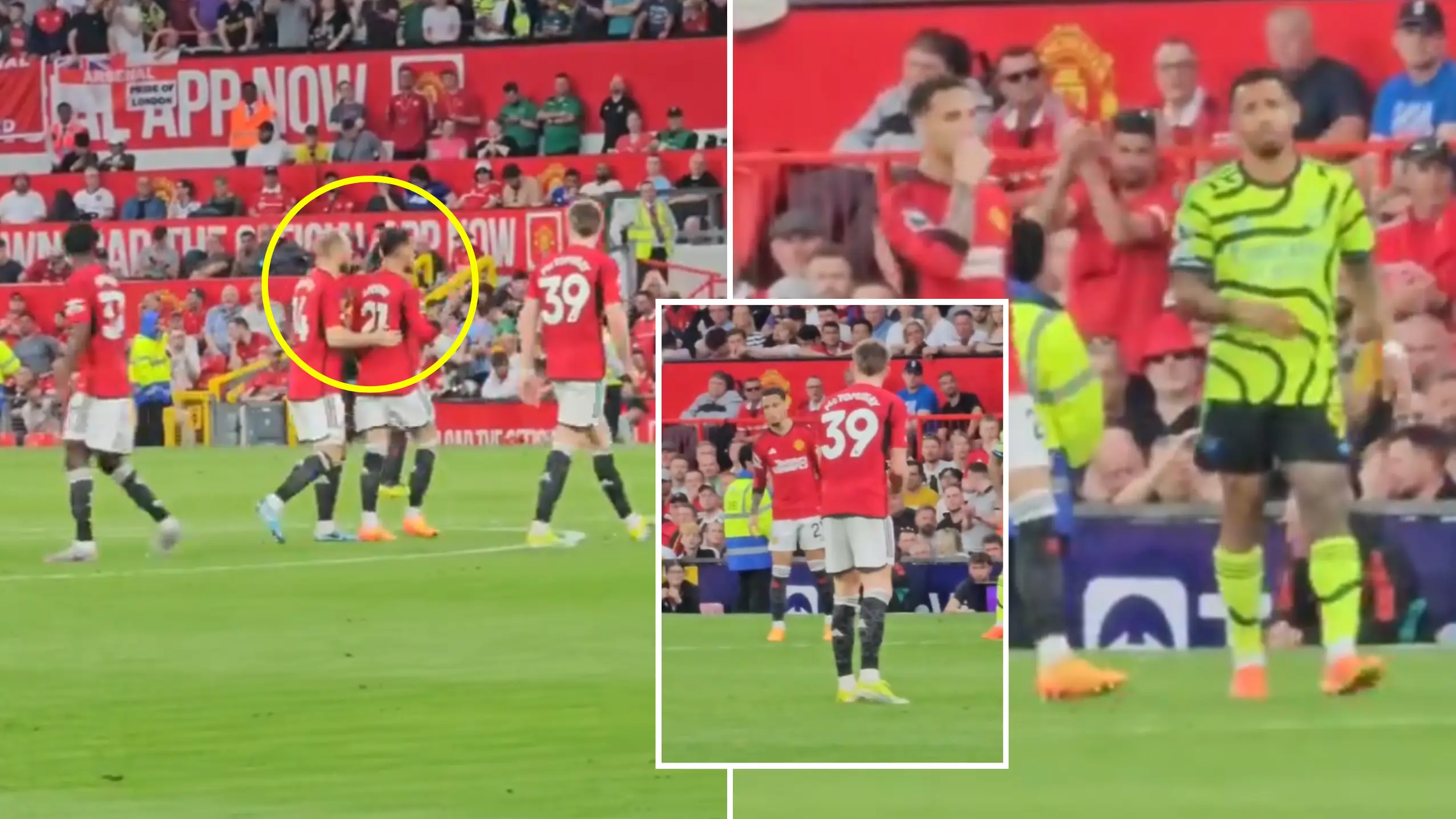 Fans spot Antony's reaction after being moved to left-back against Arsenal