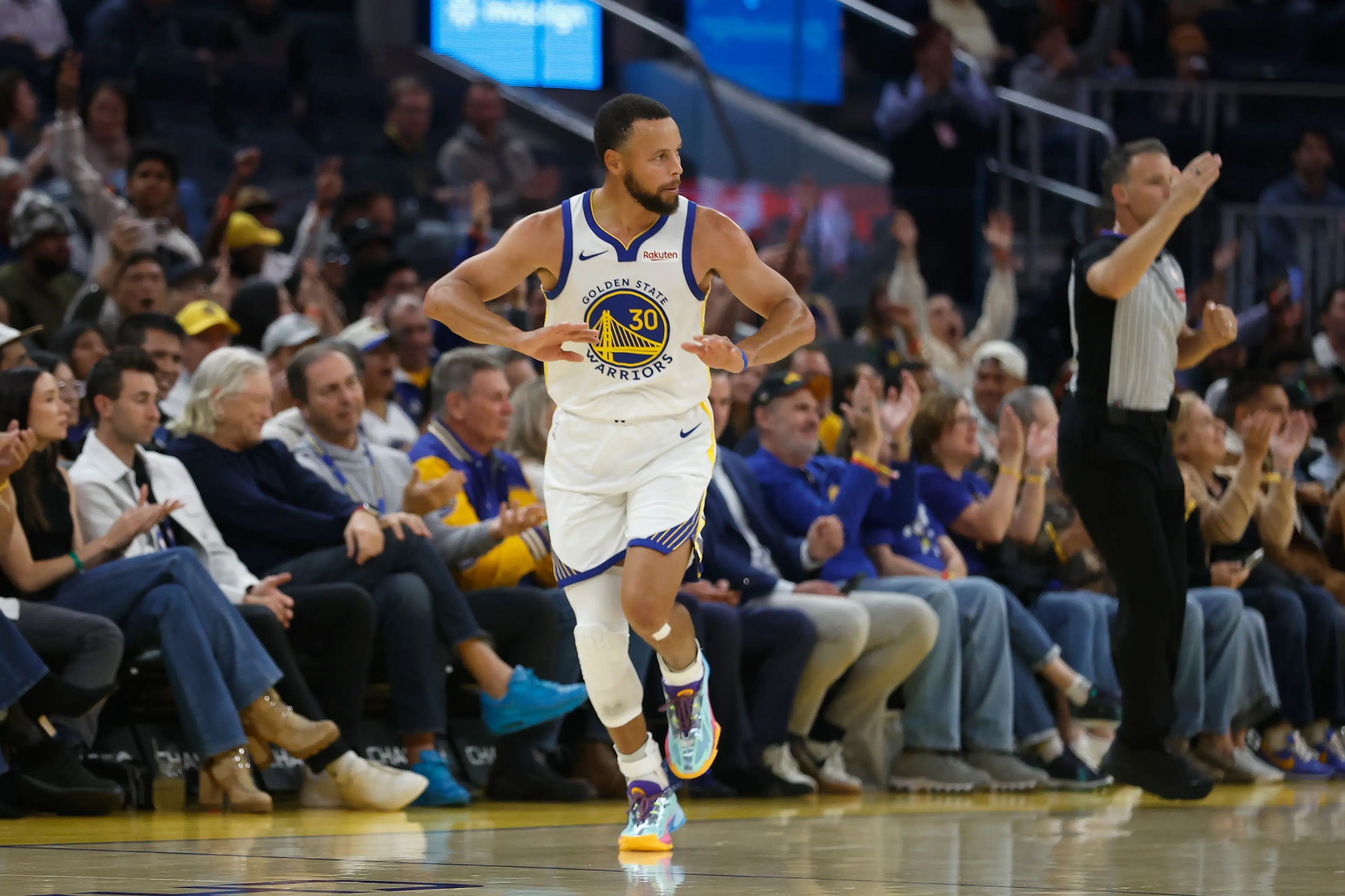 Steph Curry. Image: Lachlan Cunningham / Contributor via Getty