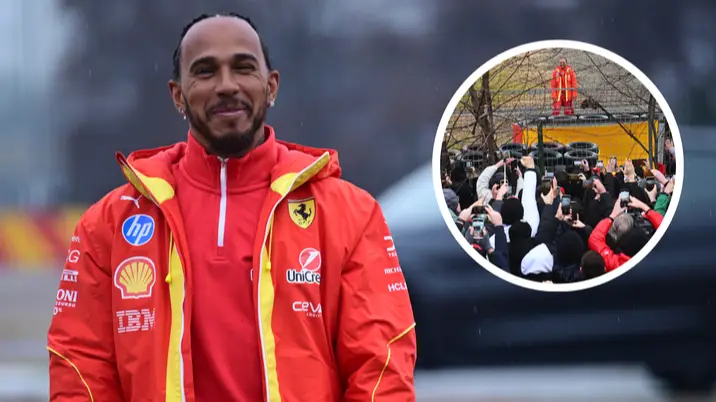 F1 fans heard singing chant that won't go down well with Lewis Hamilton during first Ferrari test