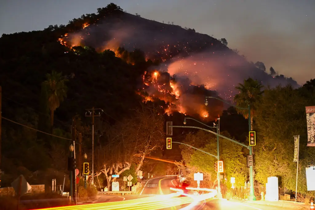 A view of the Eaton wildfire in Los Angeles, California (Image: Getty)
