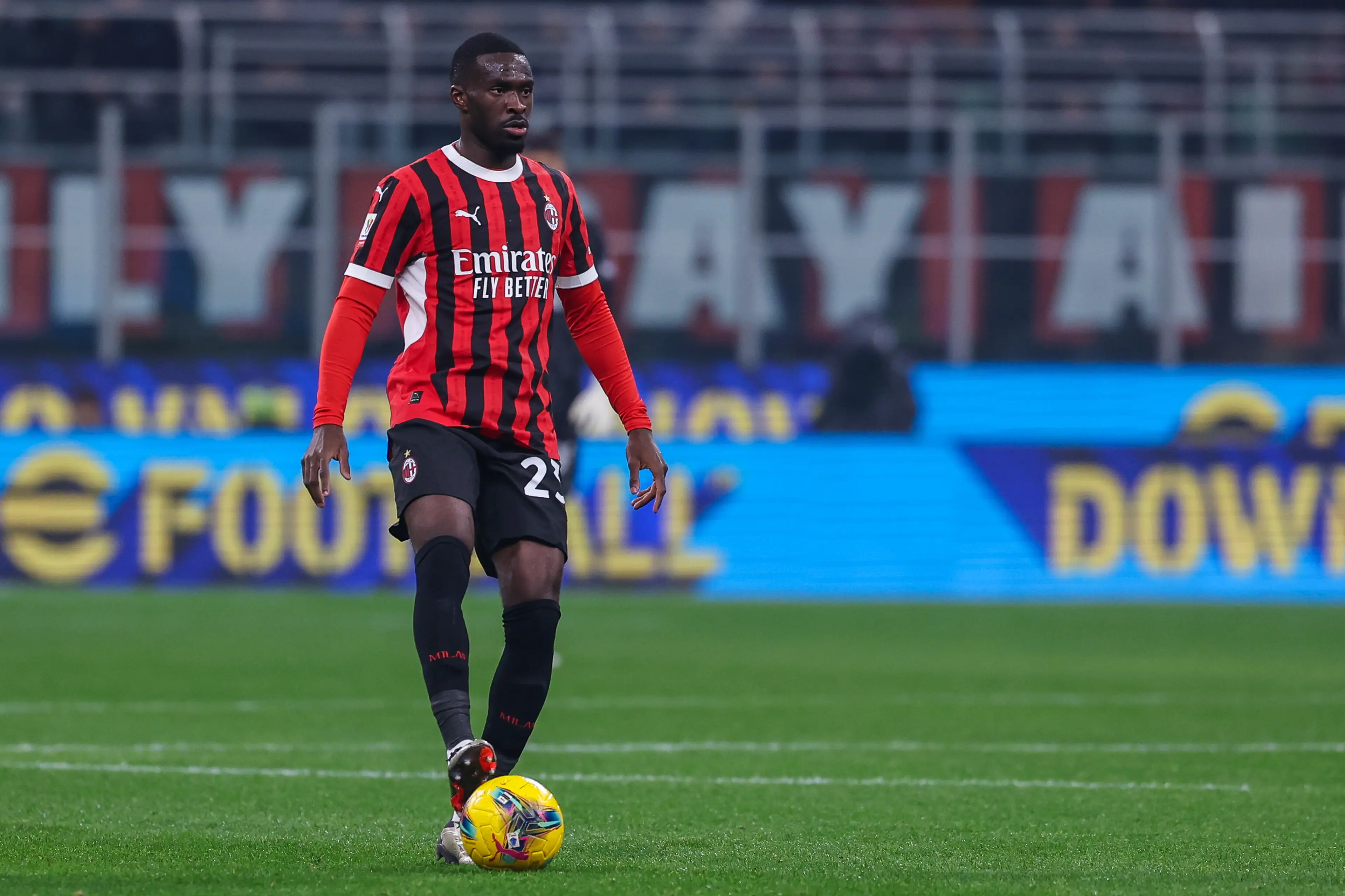 Fikayo Tomori in action for AC Milan. Image: Getty 