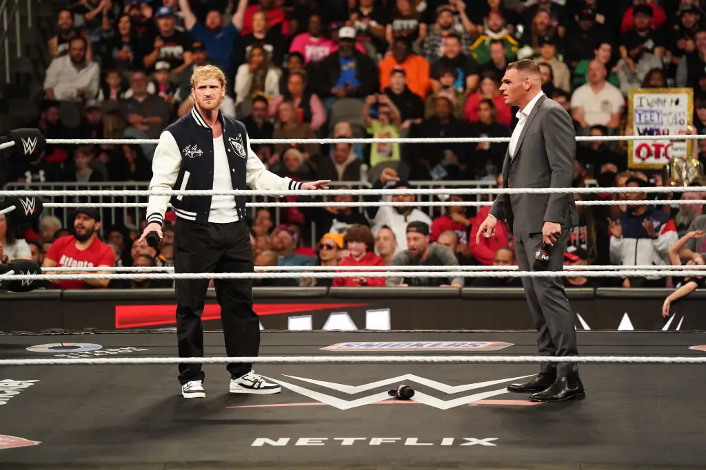 Logan Paul confronted WWE Champion Gunther on the latest episode of WWE Raw on Netflix (Image: Getty)