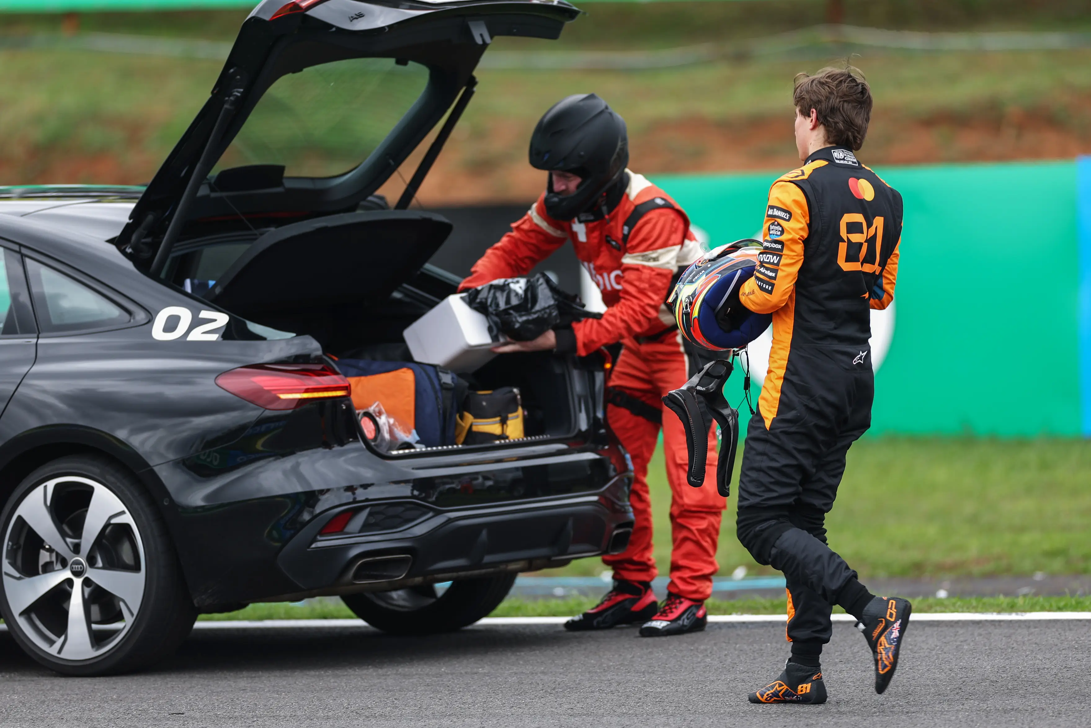 Piastri crashed out of the sprint. Image: Getty