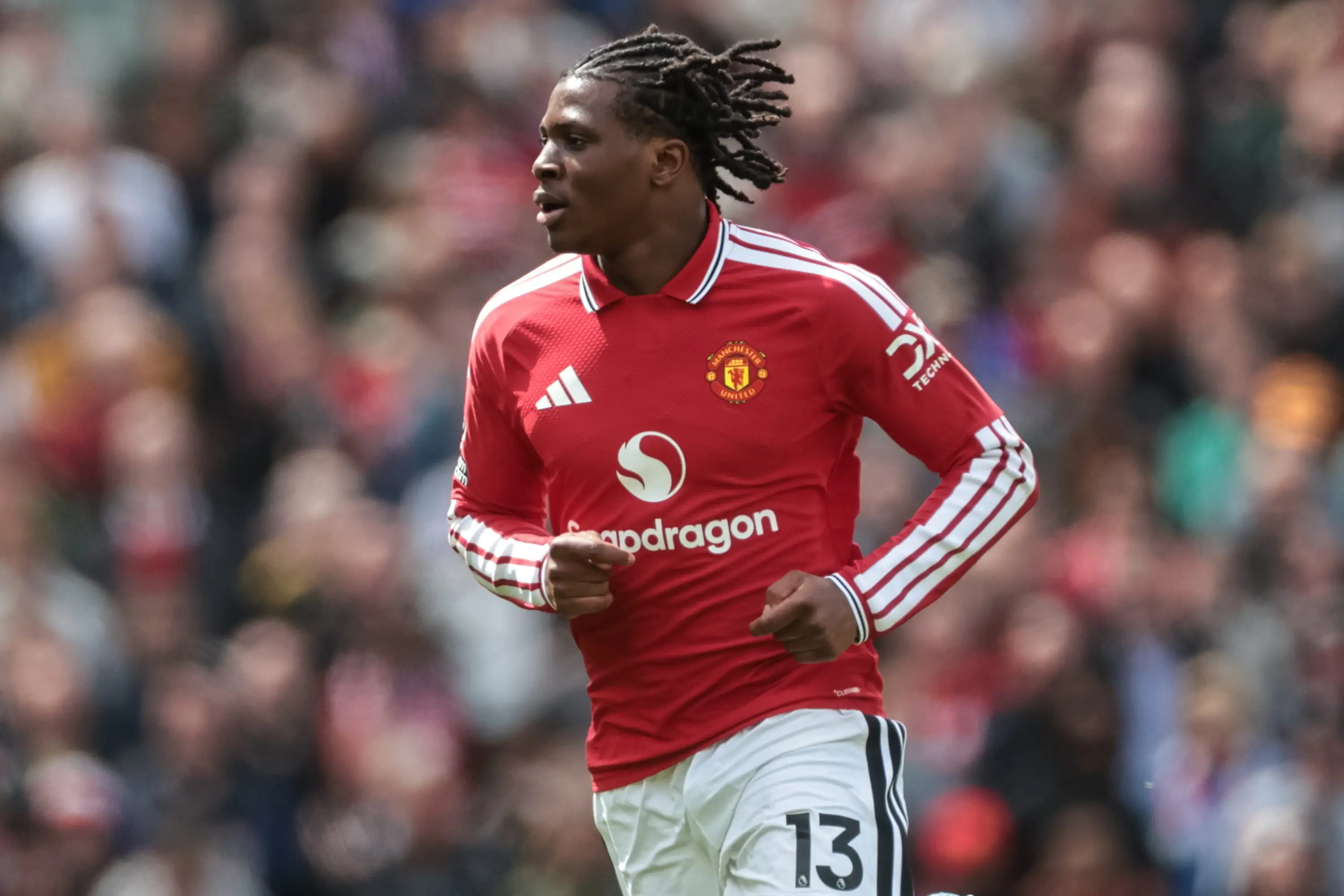 Patrick Dorgu currently wears the number 13 shirt at Man Utd (Image: Getty)