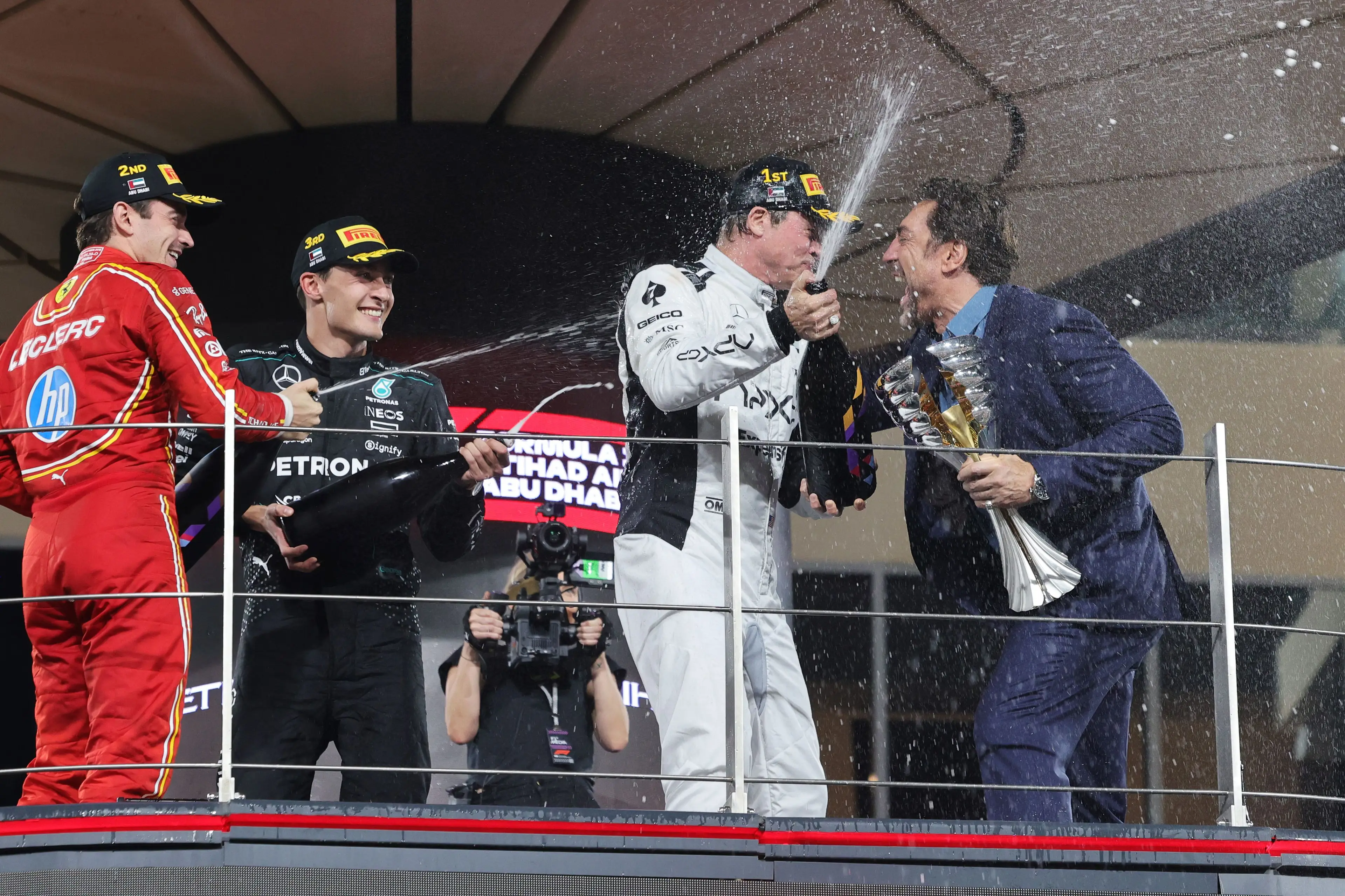 Filming for Brad Pitt's F1 film continued at the Abu Dhabi Grand Prix. Image: Getty