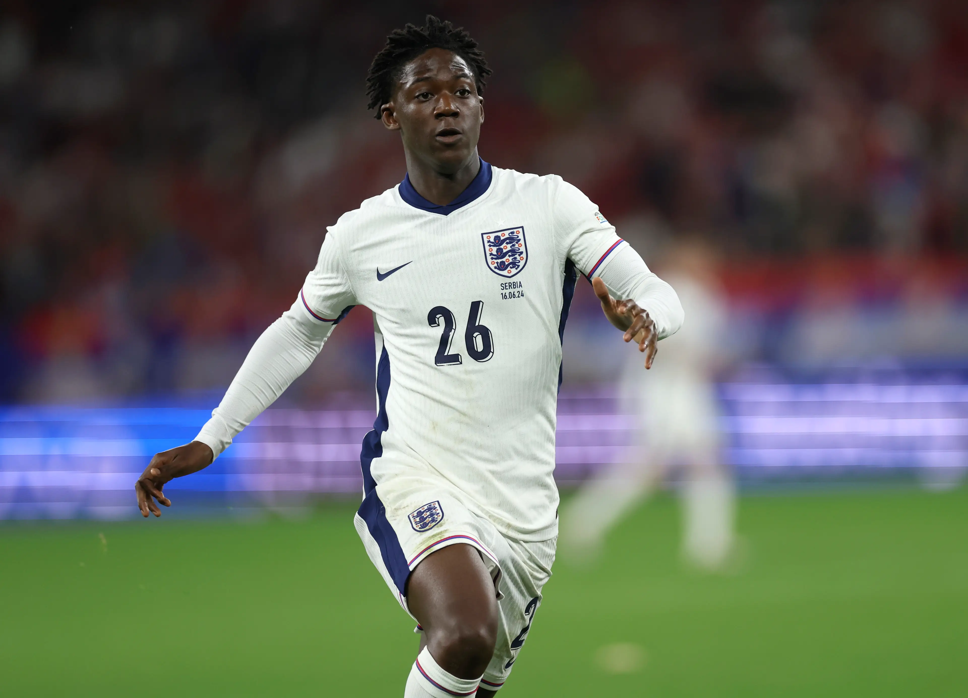 Kobbie Mainoo came off the bench for England against Serbia (Getty)