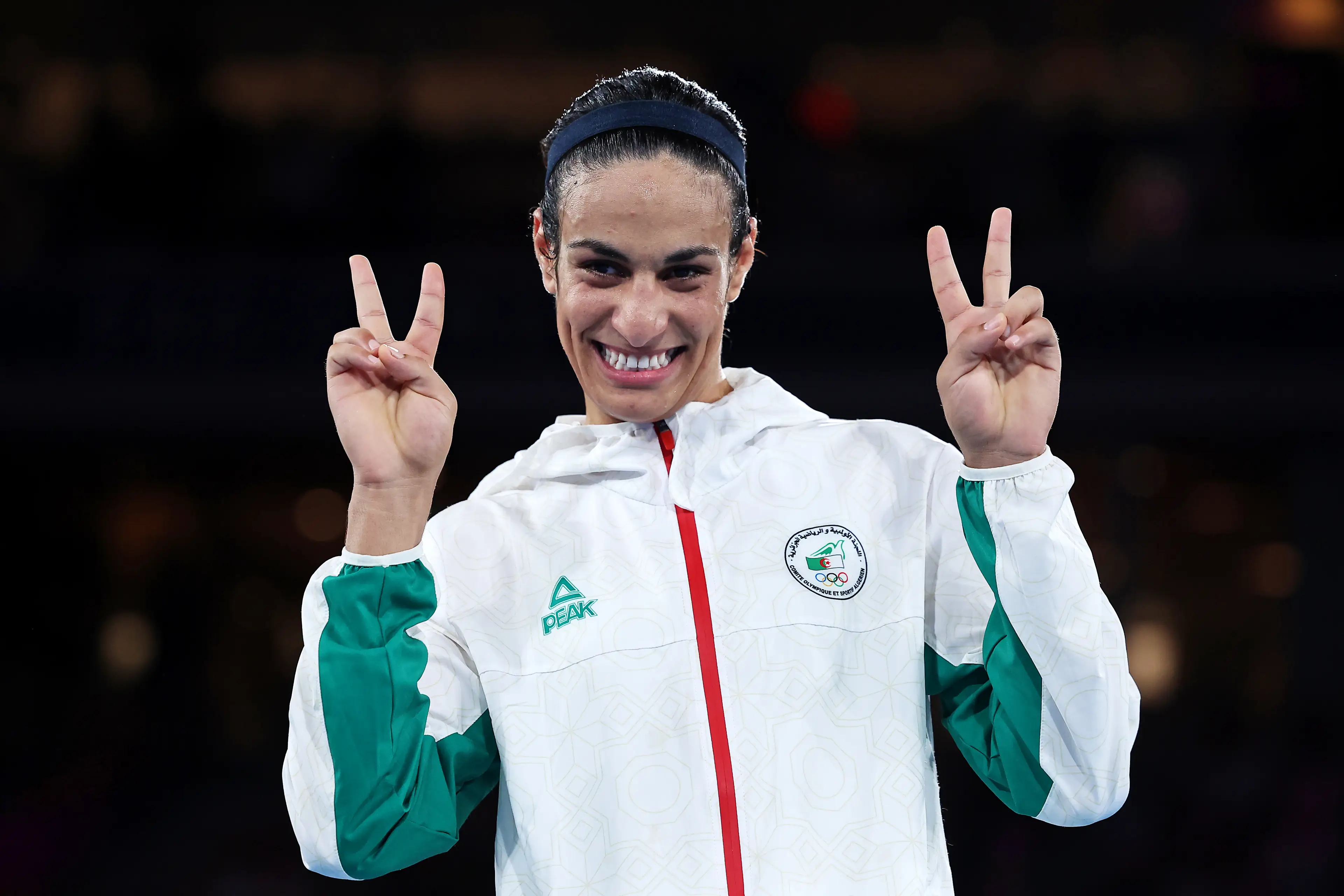 Imane Khelif is banned from participating in World Boxing events. Image: Getty