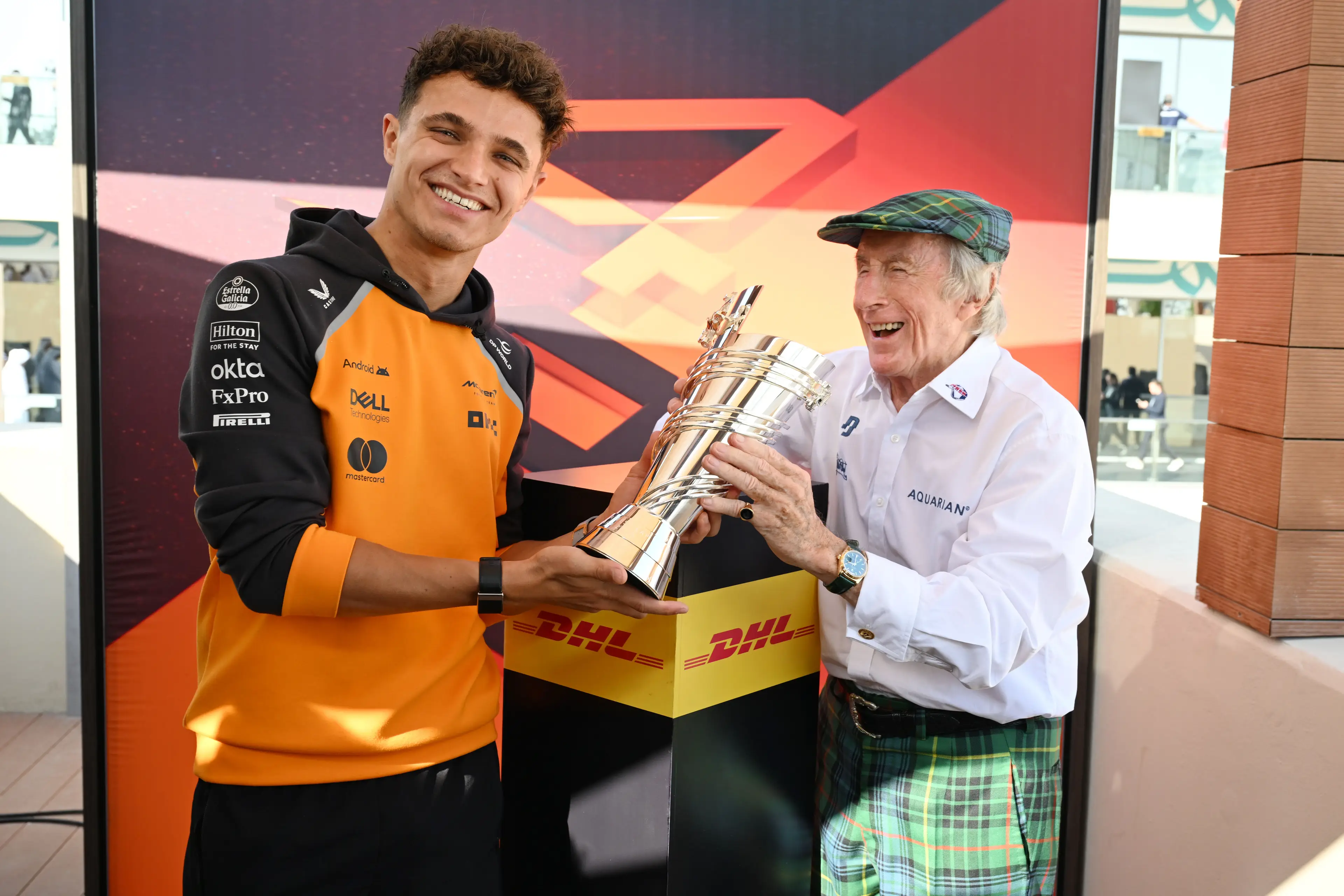 Lando Norris and Jackie Stewart (Image: Getty)