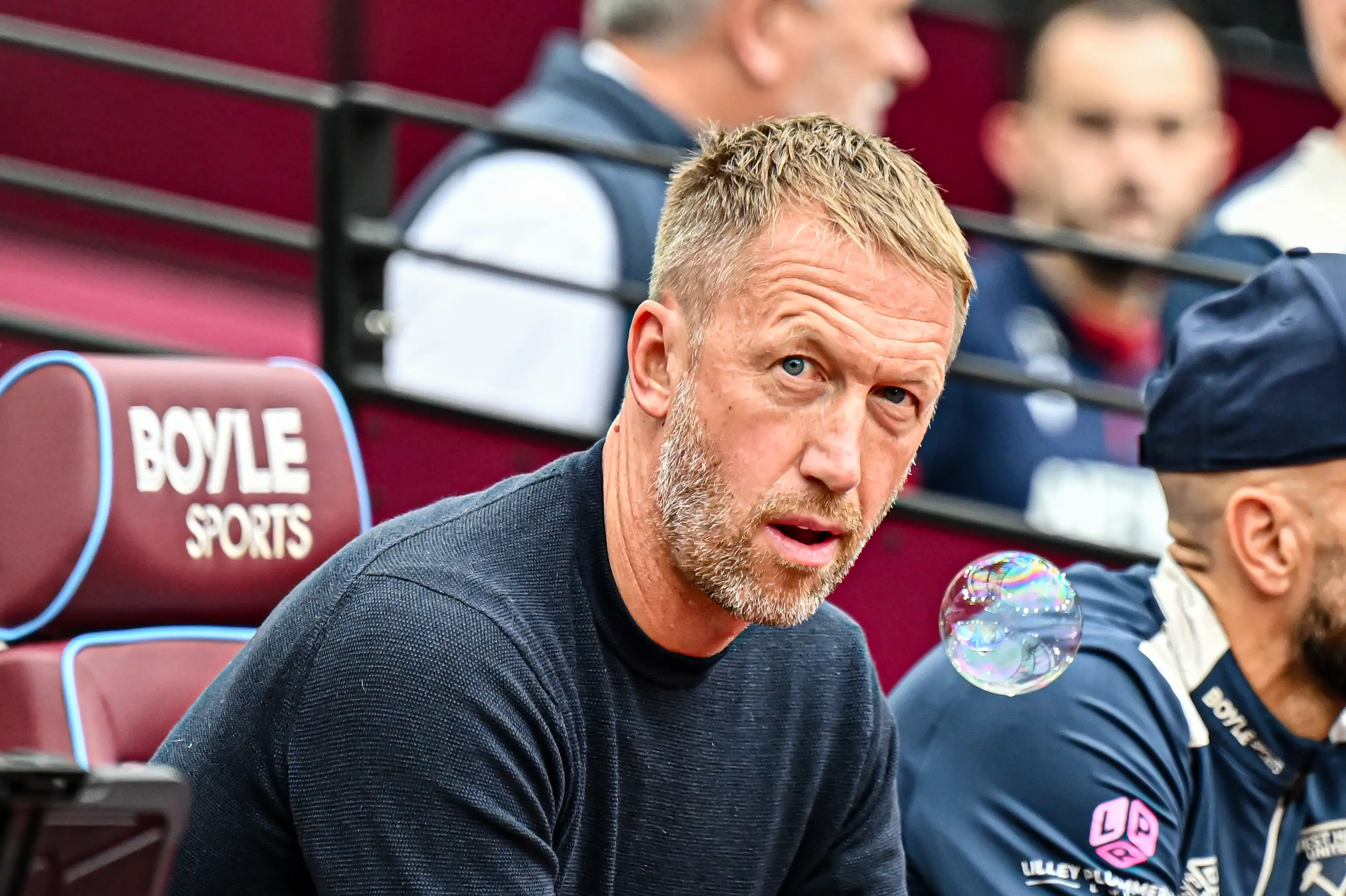 Graham Potter has left West Ham United. Image: Getty 