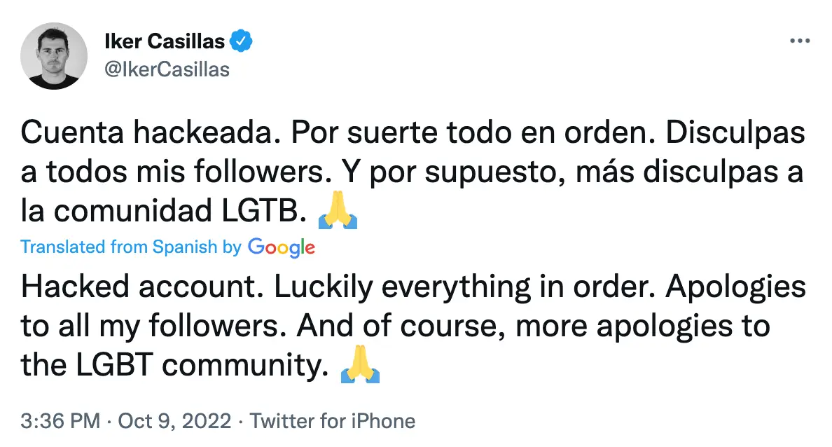 Image credit: Twitter/@IkerCasillas