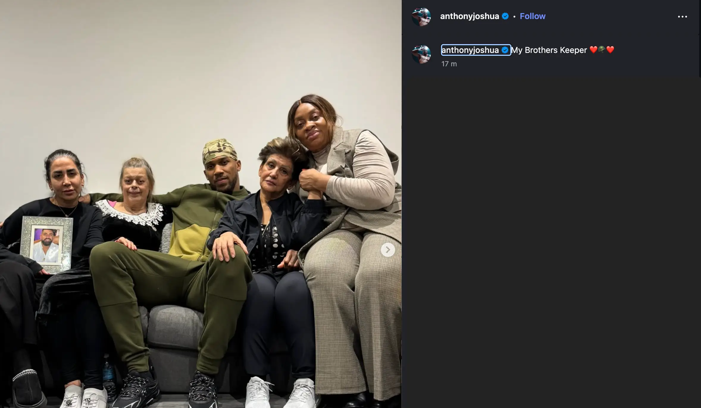 Image: Instagram/@anthonyjoshua