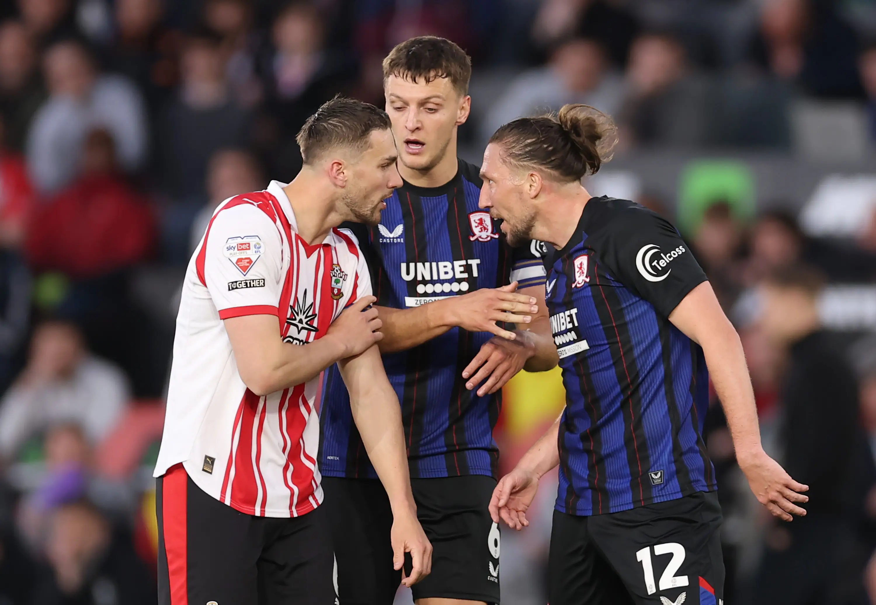 Harwood-Bellis and Ayling were involved in a heated clash. Image credit: Getty