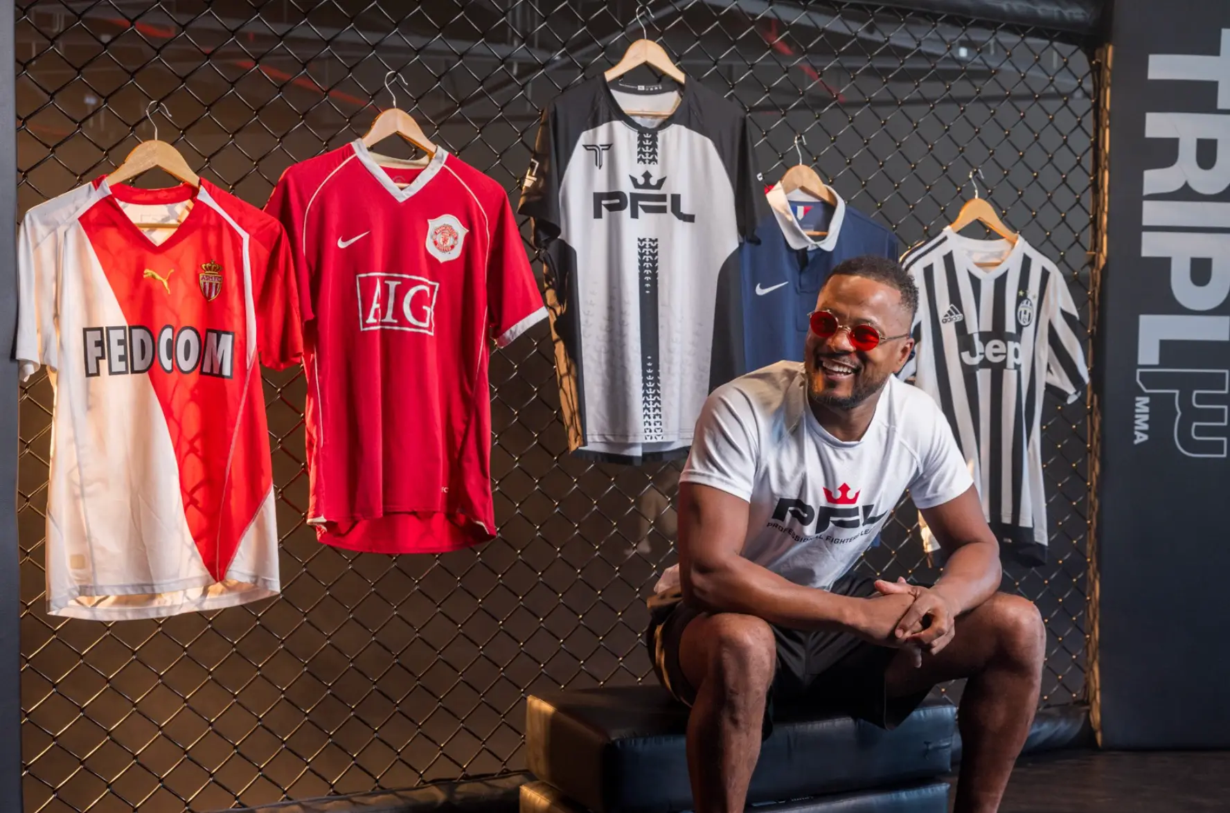 Patrice Evra has signed for PFL. Image: PFL