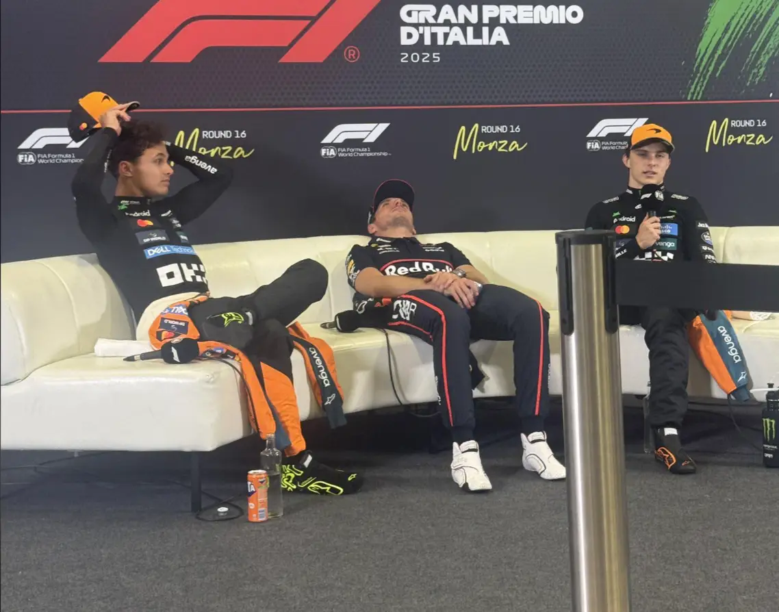 Max Verstappen during the FIA press conference (credit Reddit)