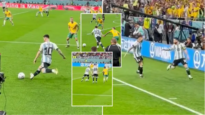 Insane fan footage of Lionel Messi’s goal against Australia emerges, he is truly special
