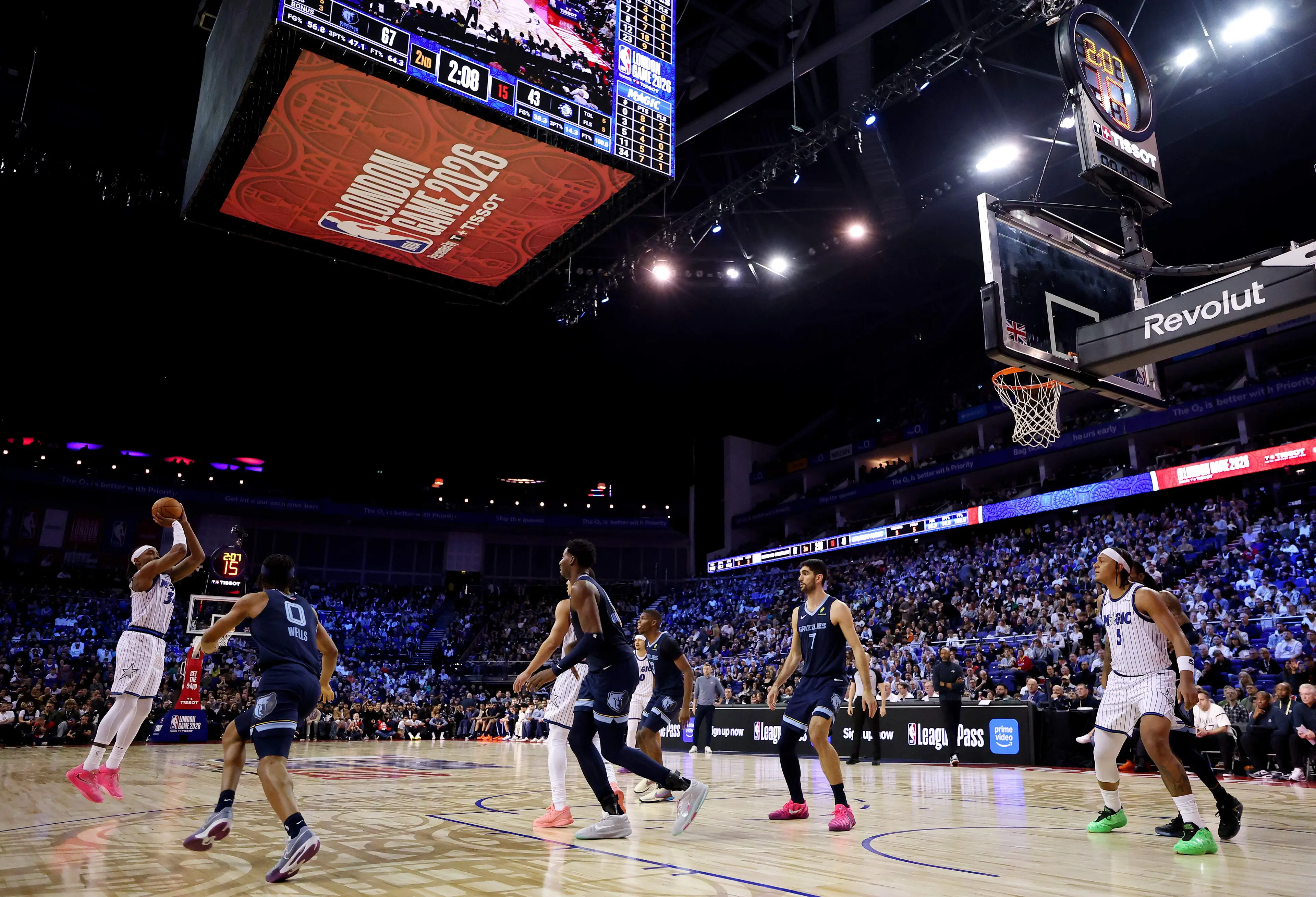 The Memphis Grizzlies beat the Orlando Magic 126-109 in London's NBA regular-season game. Image: Getty