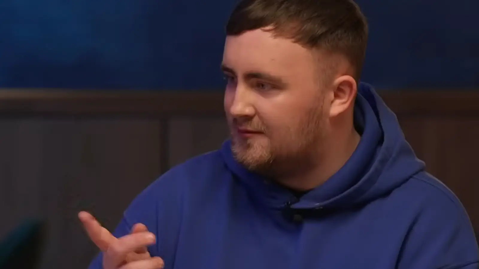 Darts star Luke Littler pictured on The Overlap (Image: The Overlap/Sky Bet)