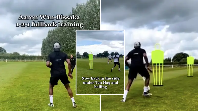 Aaron Wan-Bissaka's training video shows how he has forced his way back into Man United's team
