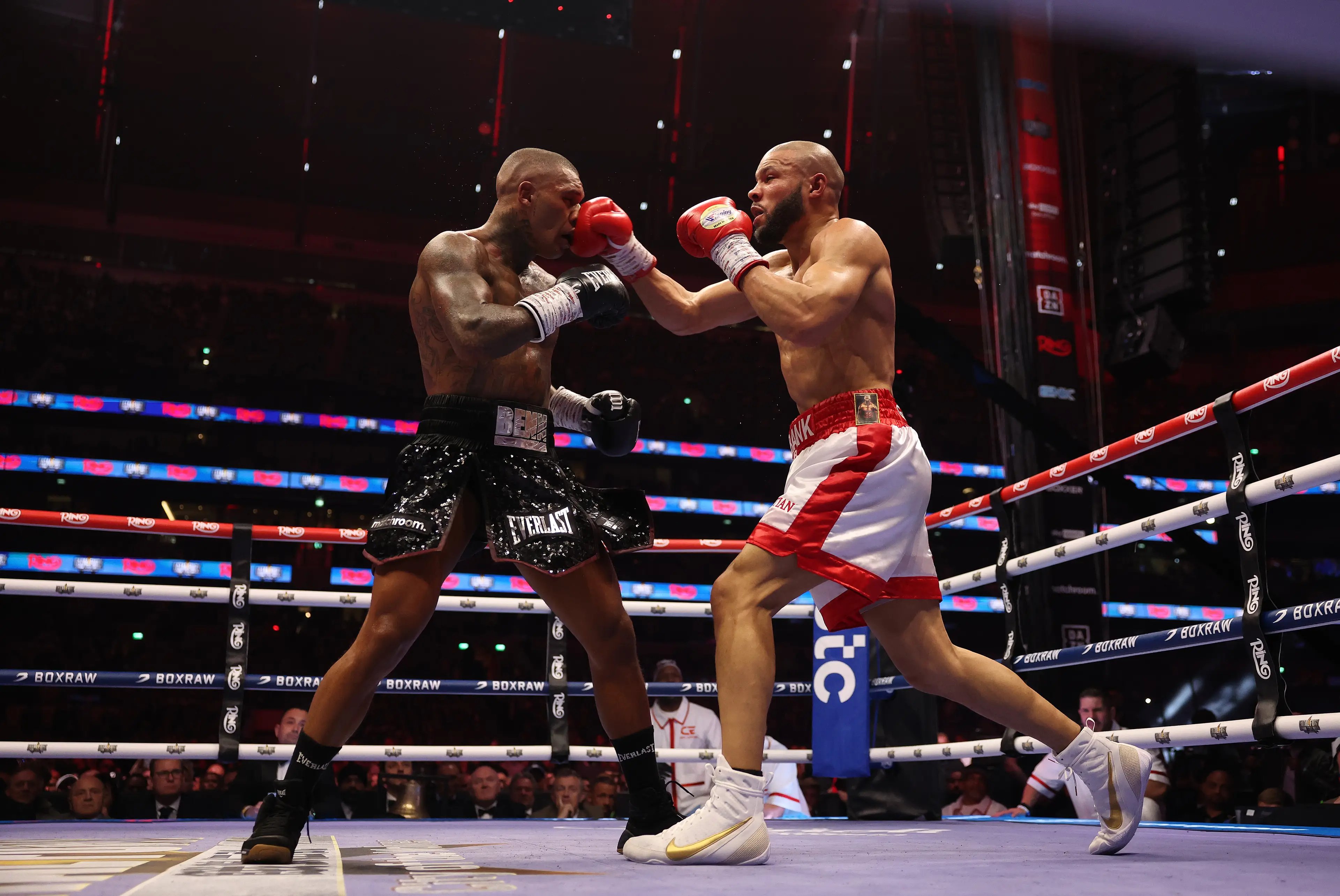 Both fights between Chris Eubank Jr. and Conor Benn took place at the Tottenham Hotspur Stadium. Image: Getty 