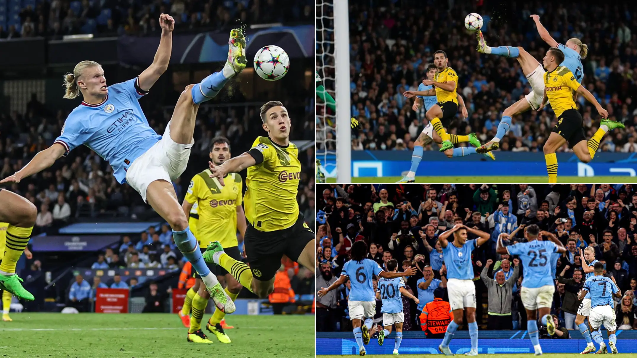 Erling Haaland scores audacious acrobatic winner as Man City come from behind to beat Borussia Dortmund
