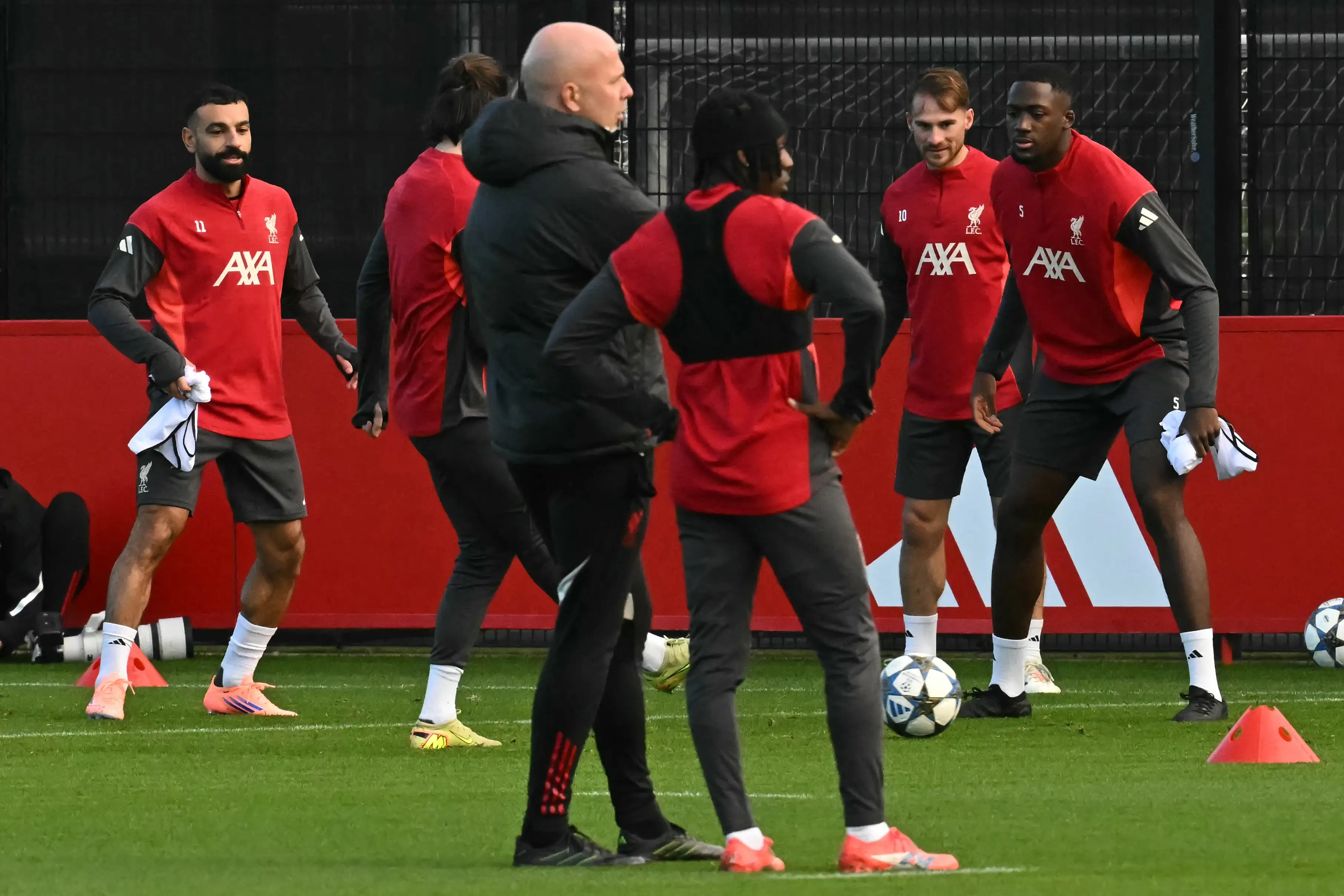 Mohamed Salah trained on Monday but was removed from selection against Inter Milan. Image: Getty 