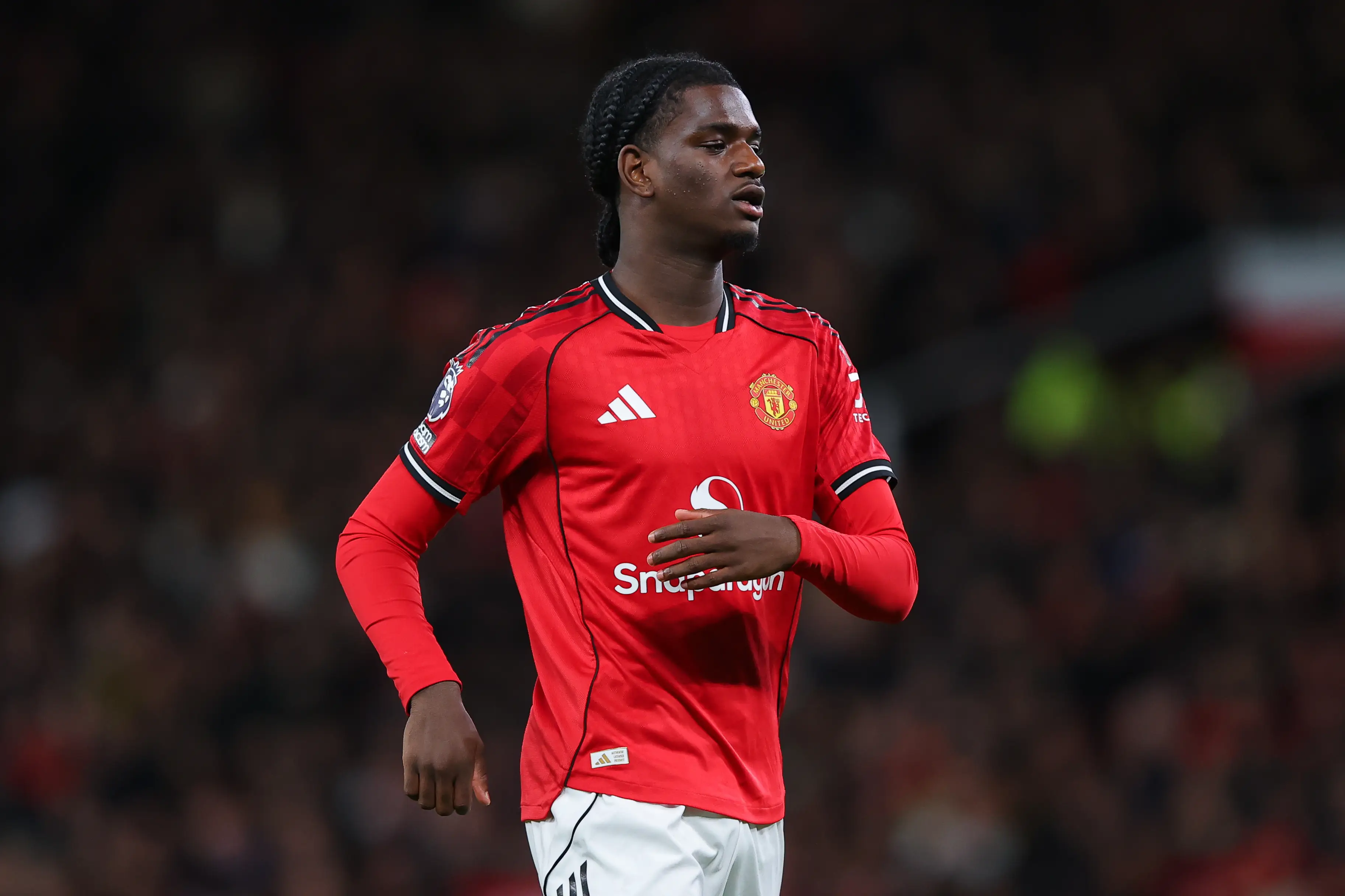 Ayden Heaven in action for Manchester United. Image: Getty