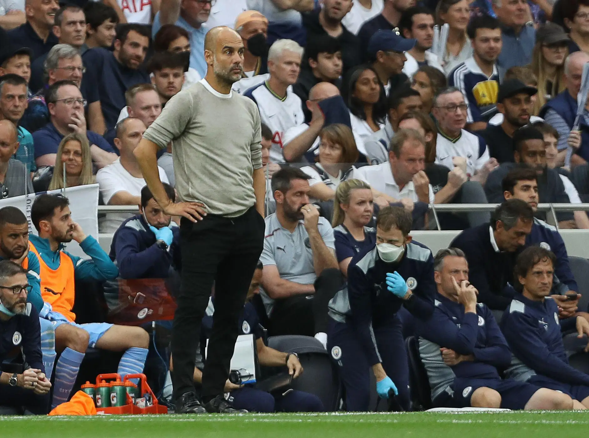 Pep Guardiola has a mixed record against Tottenham. (