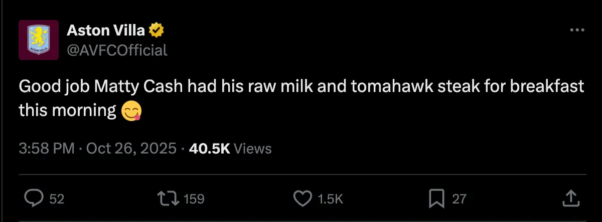 Image: Twitter/@AVFCOfficial