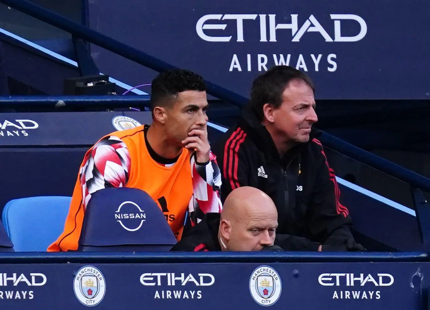 Ronaldo on the bench vs City. (Image