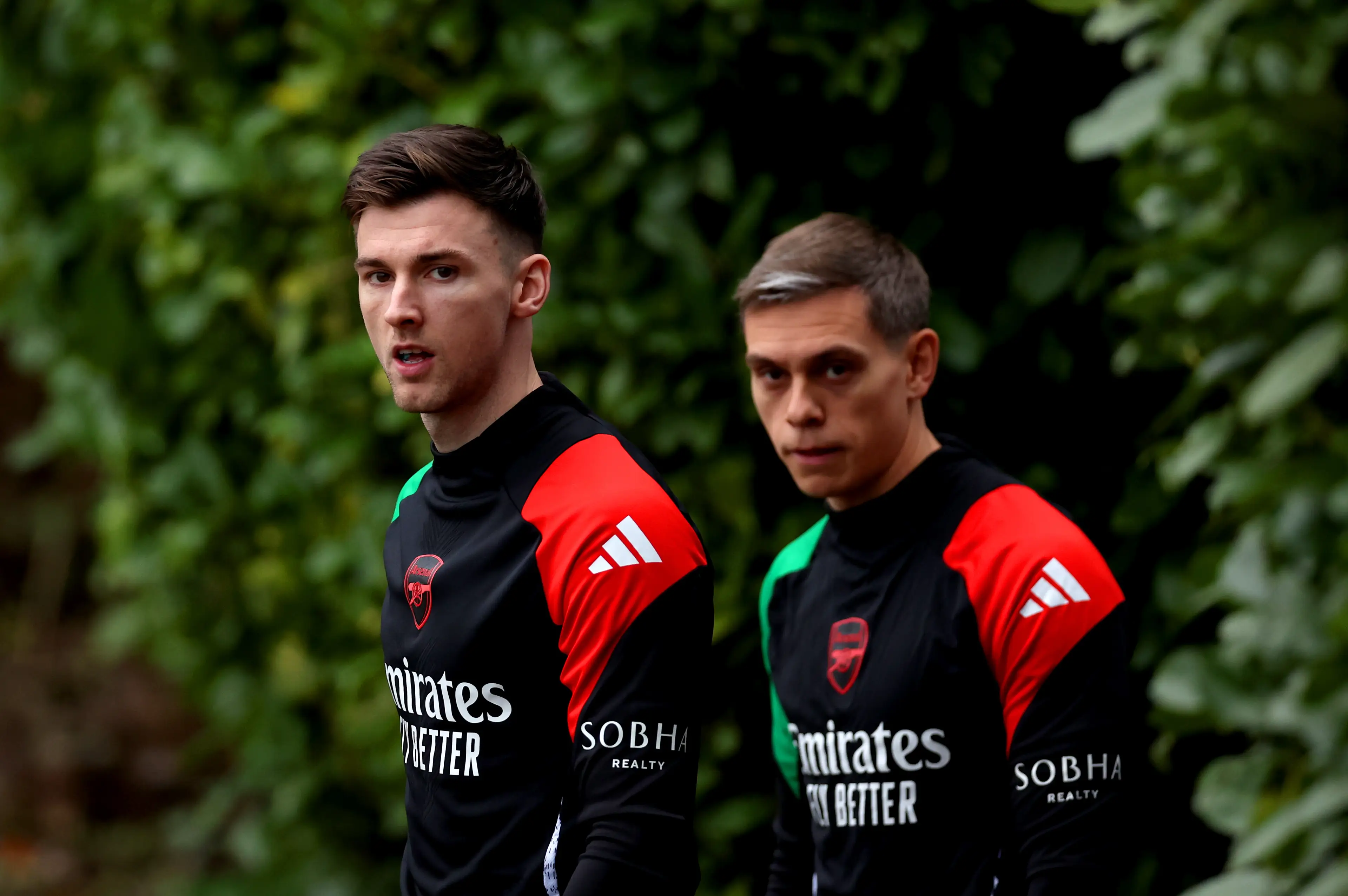 Kieran Tierney in training ahead of a potential first start for Arsenal since May. Image: Getty