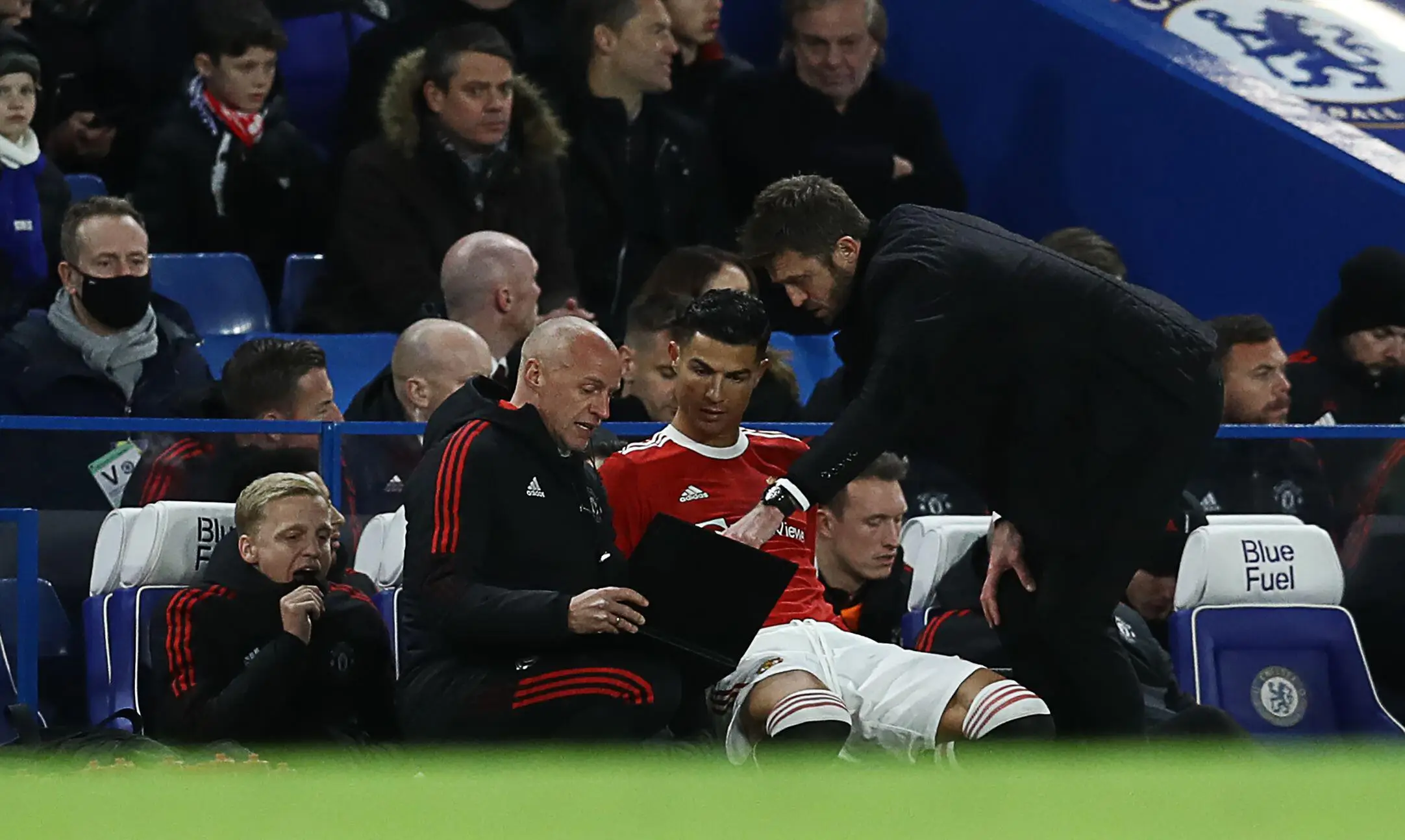 Ronaldo started on the bench against Chelsea. Image: PA Images