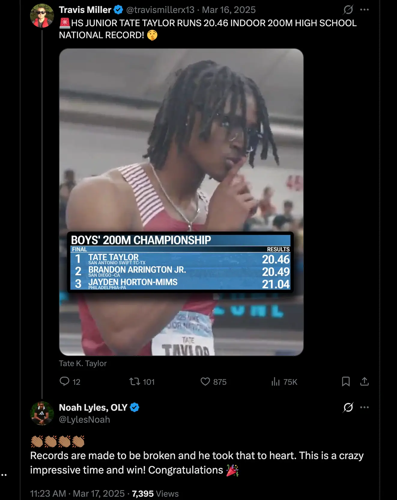 Image: Twitter/@LylesNoah