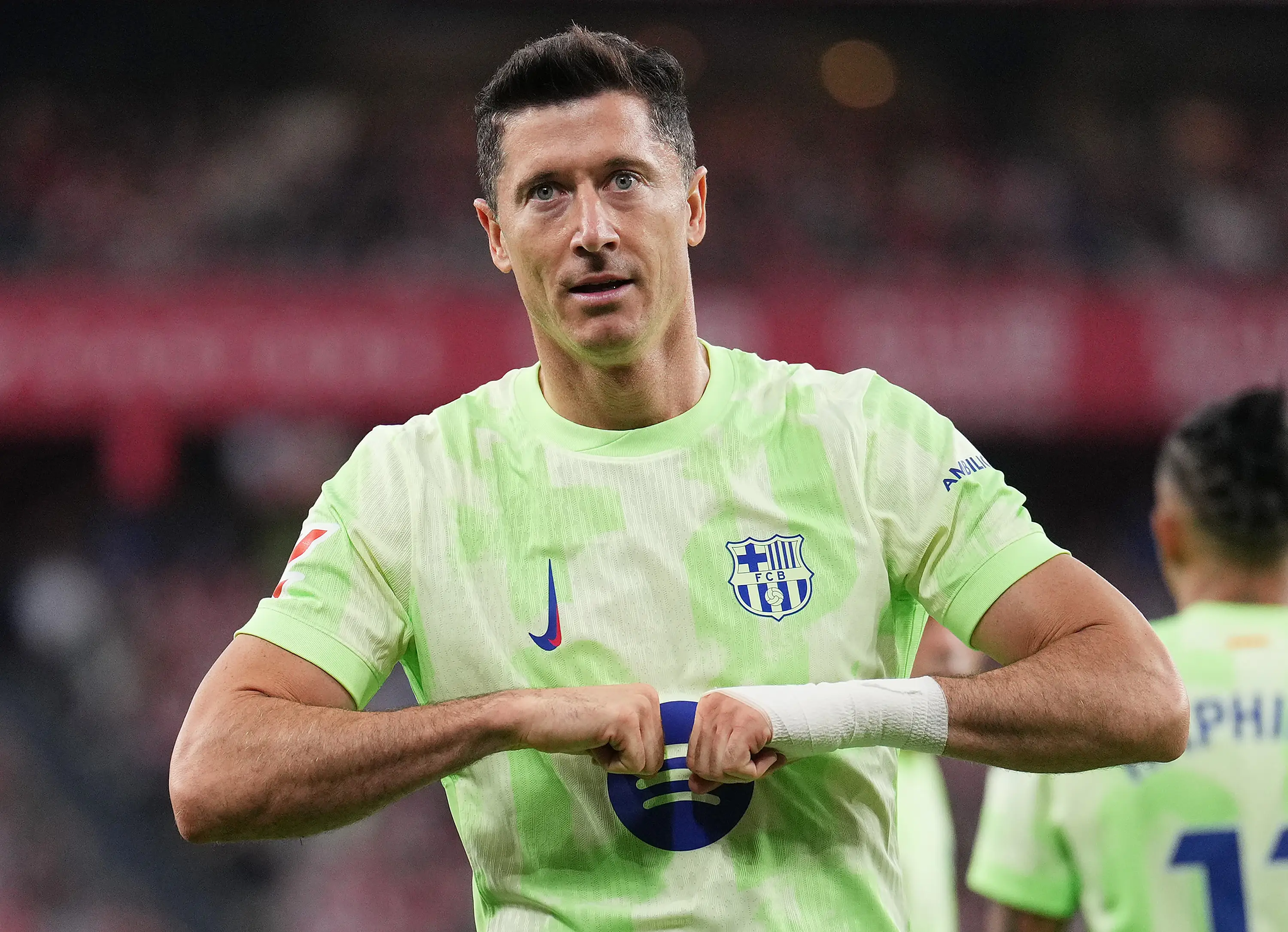 FC Barcelona's Robert Lewandowski.