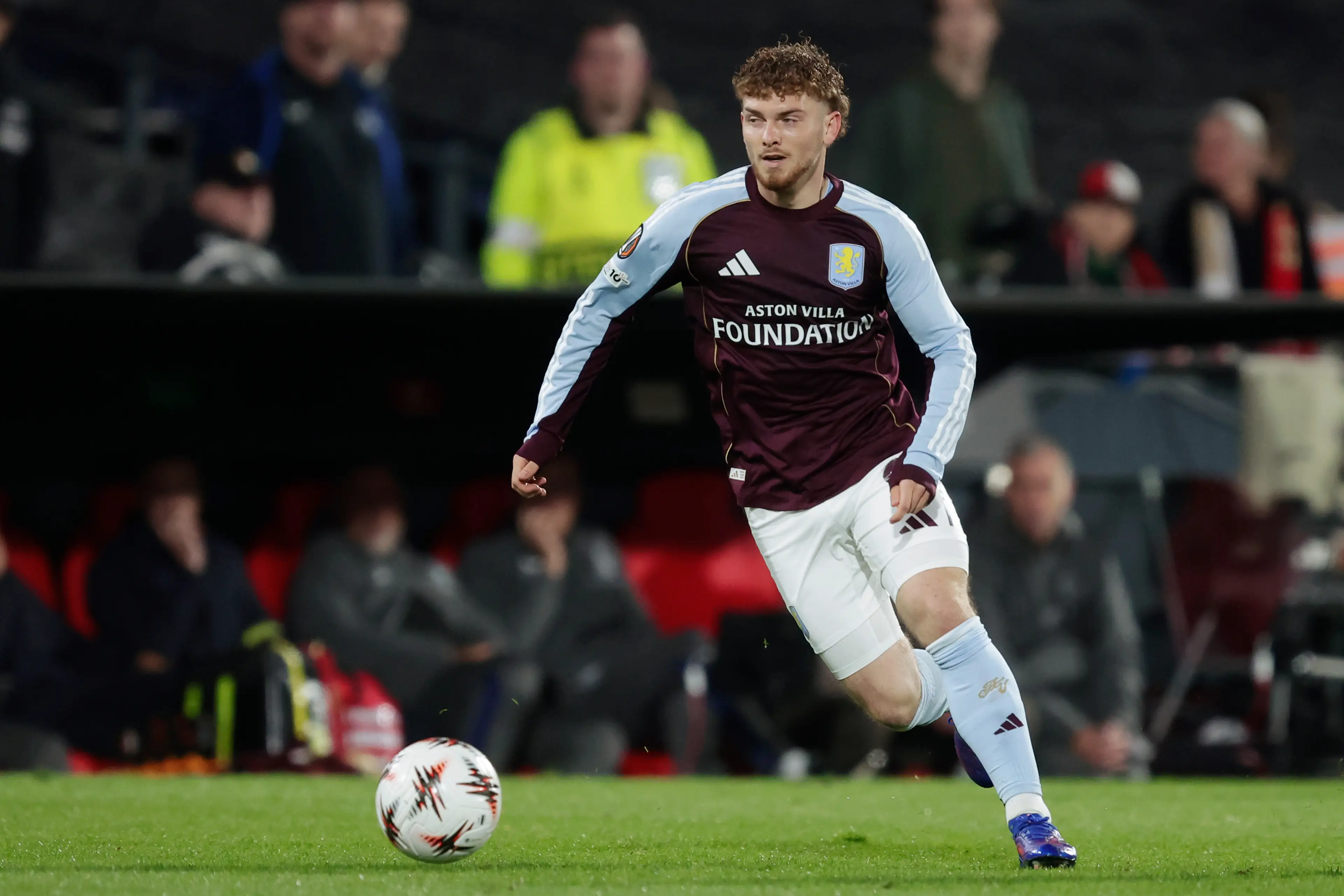Harvey Elliott hasn't played for Aston Villa since their Europa League tie against Feyenoord on October 2. Image: Getty 