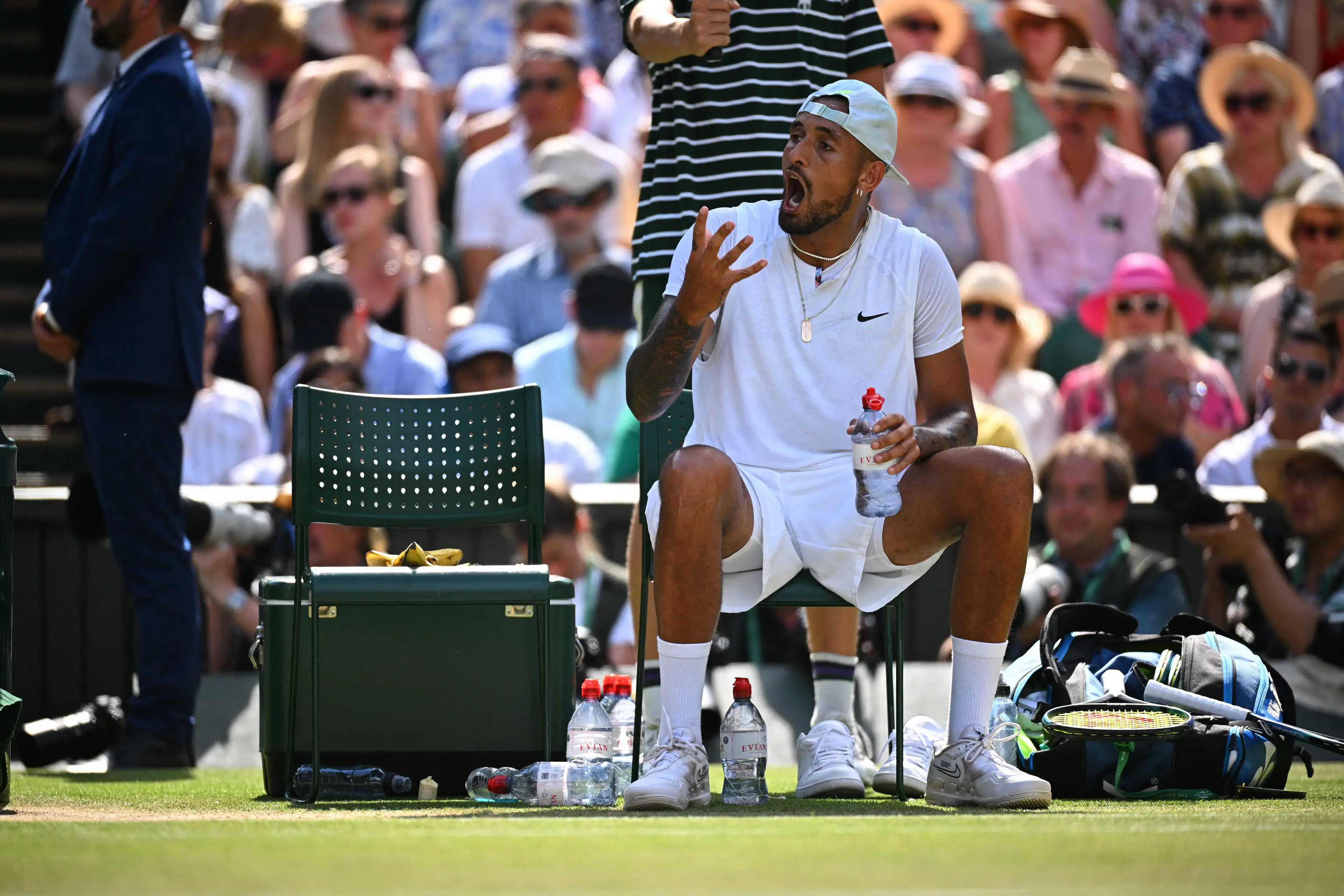 Kyrgios was not happy even during the final. Image: Alamy