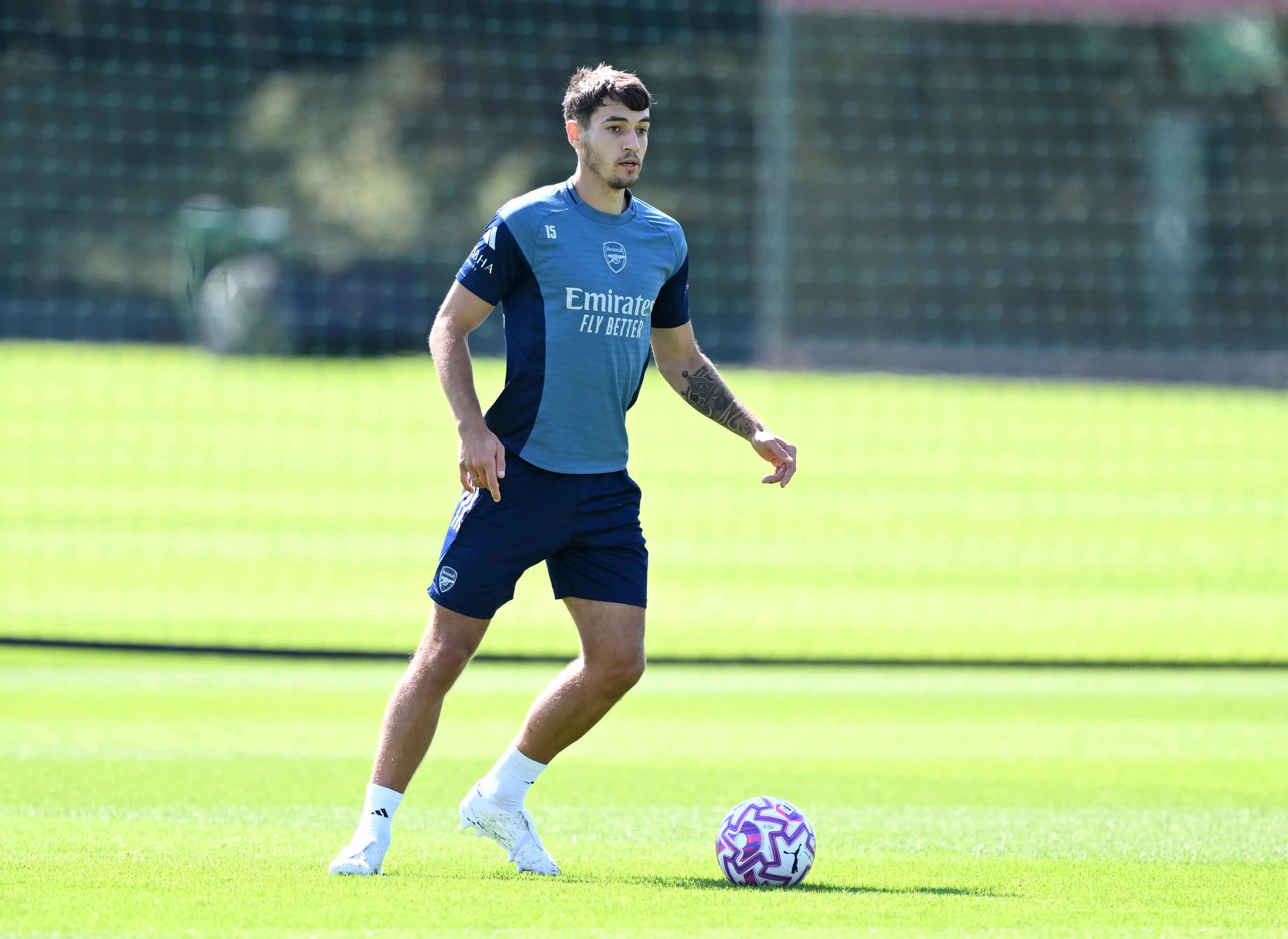 Kiwior is on the verge of leaving Arsenal. Image credit: Getty