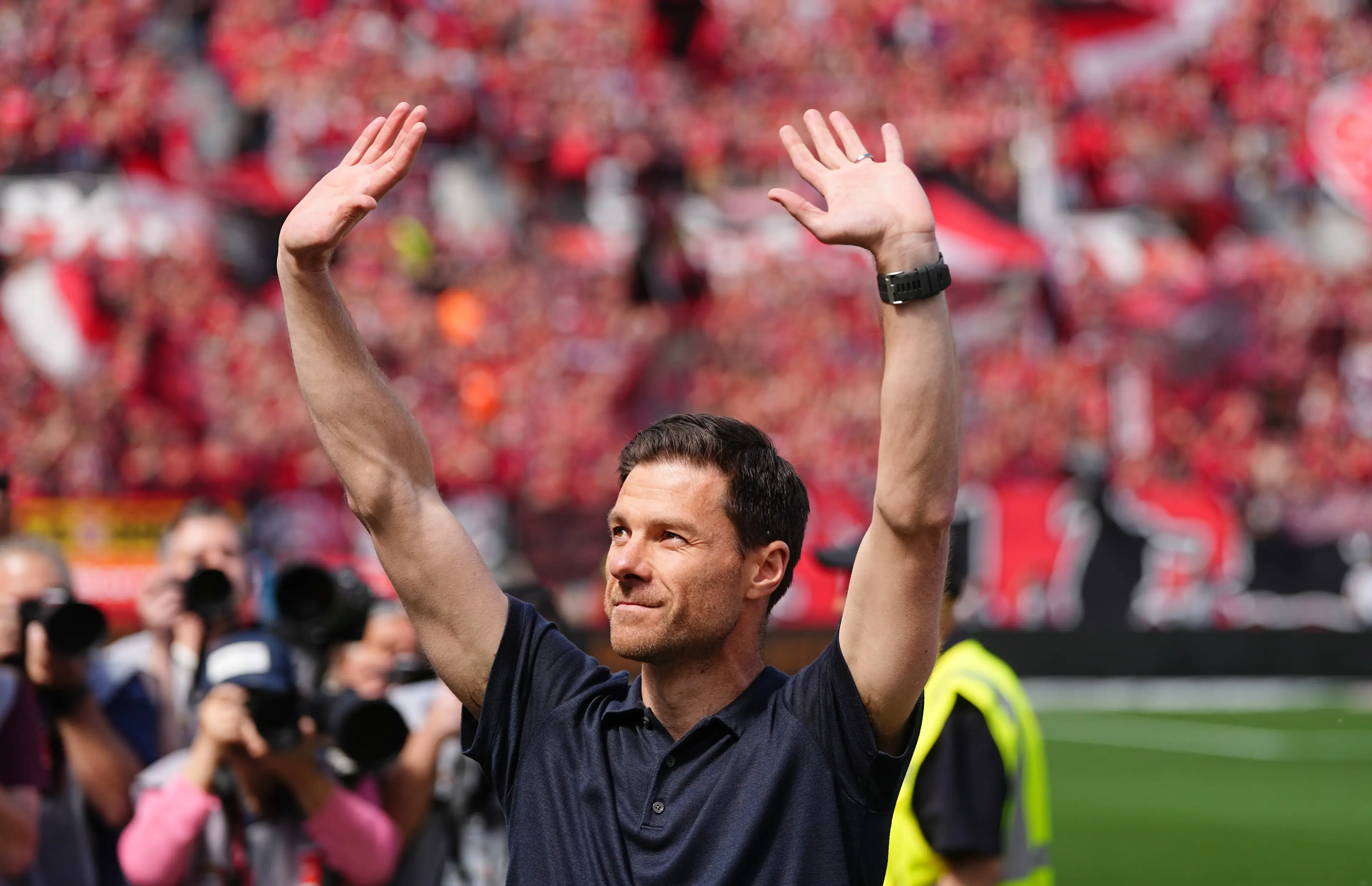 Alonso left Leverkusen for Real Madrid in May. Image credit: Getty 